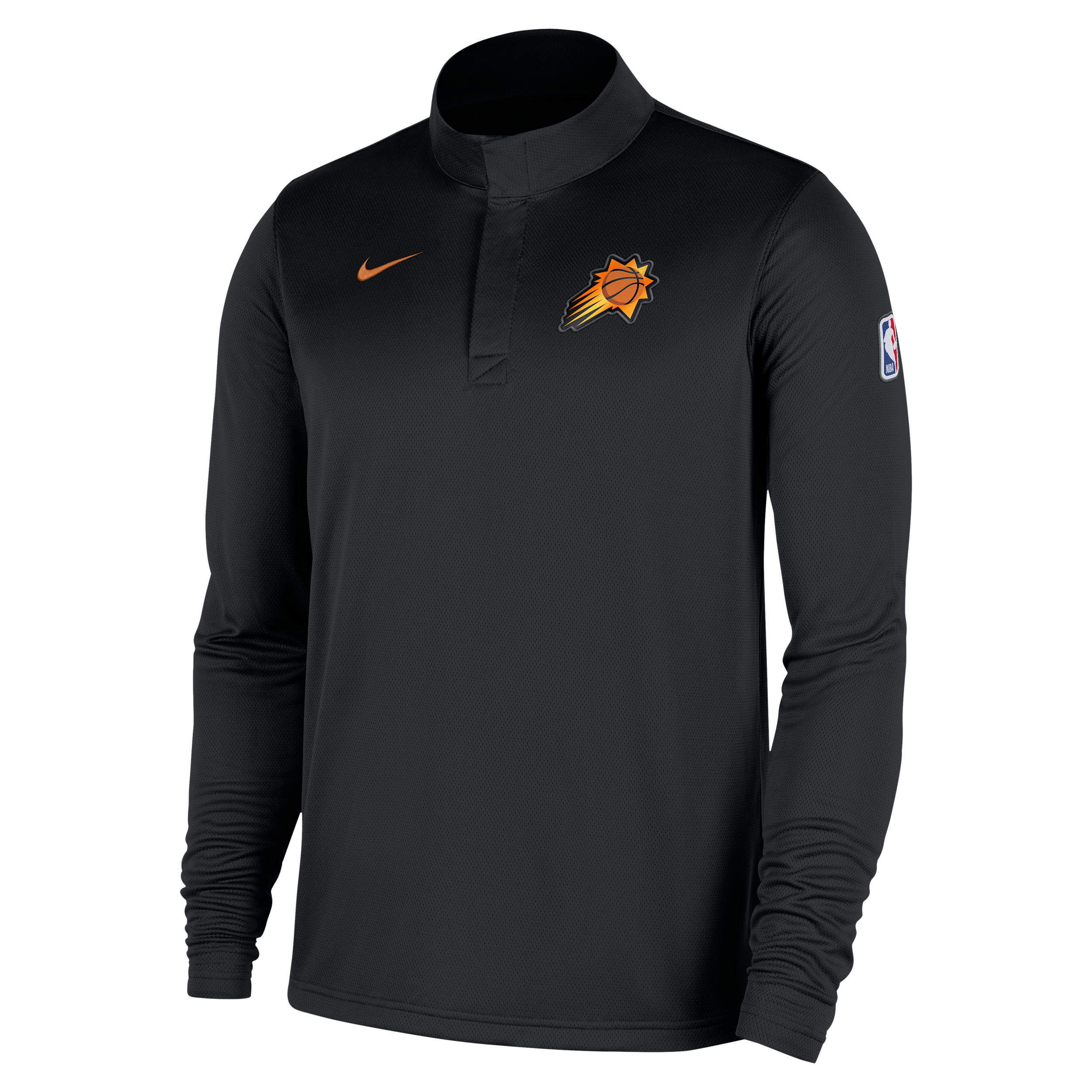 Phoenix Suns Nike Men's Dri-FIT NBA 1/4-Zip Long-Sleeve Top in Black | HM7565-010