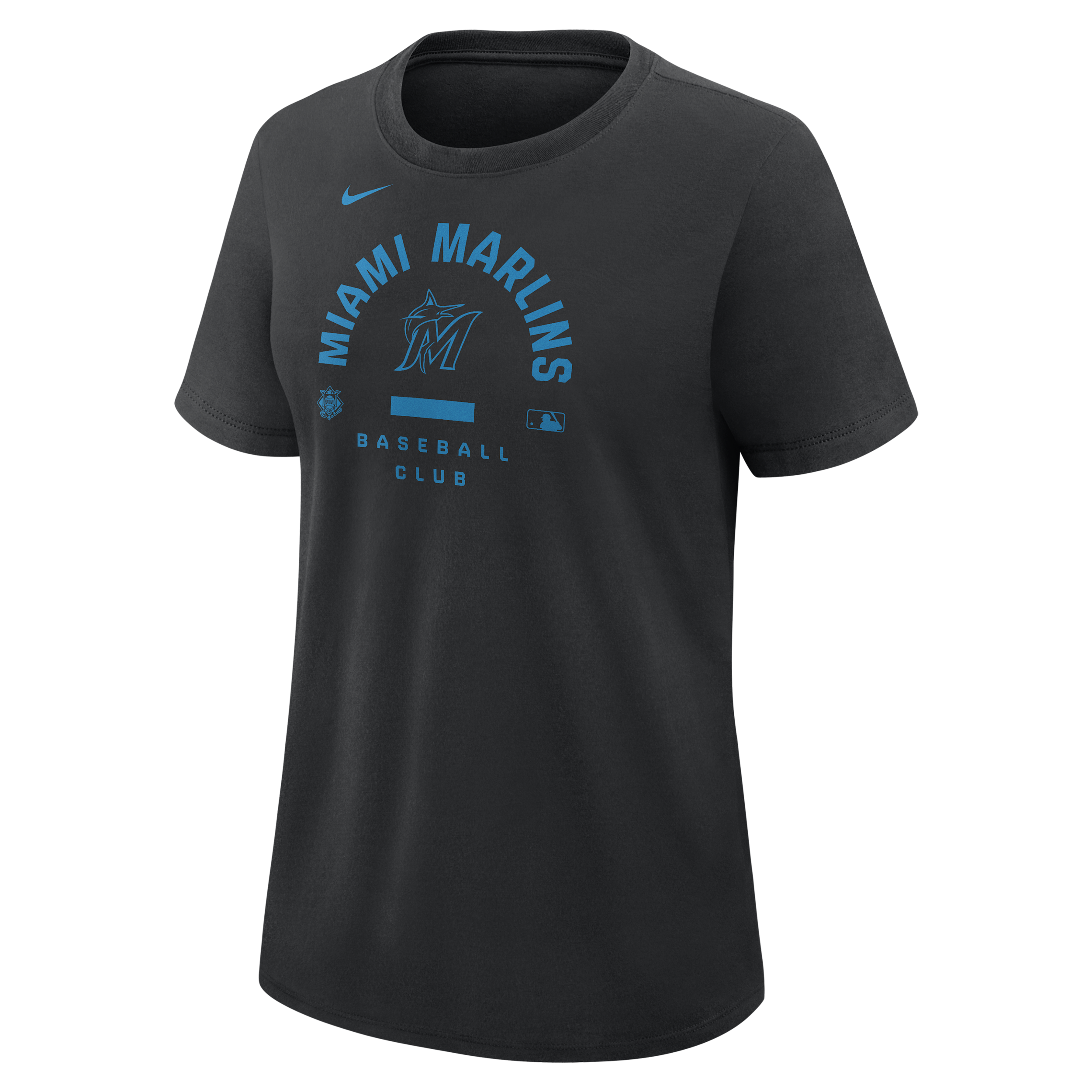 Miami Marlins Authentic Collection Early Work Nike Women's Dri-FIT MLB T-Shirt in Black | 03N800AMQM-HXK