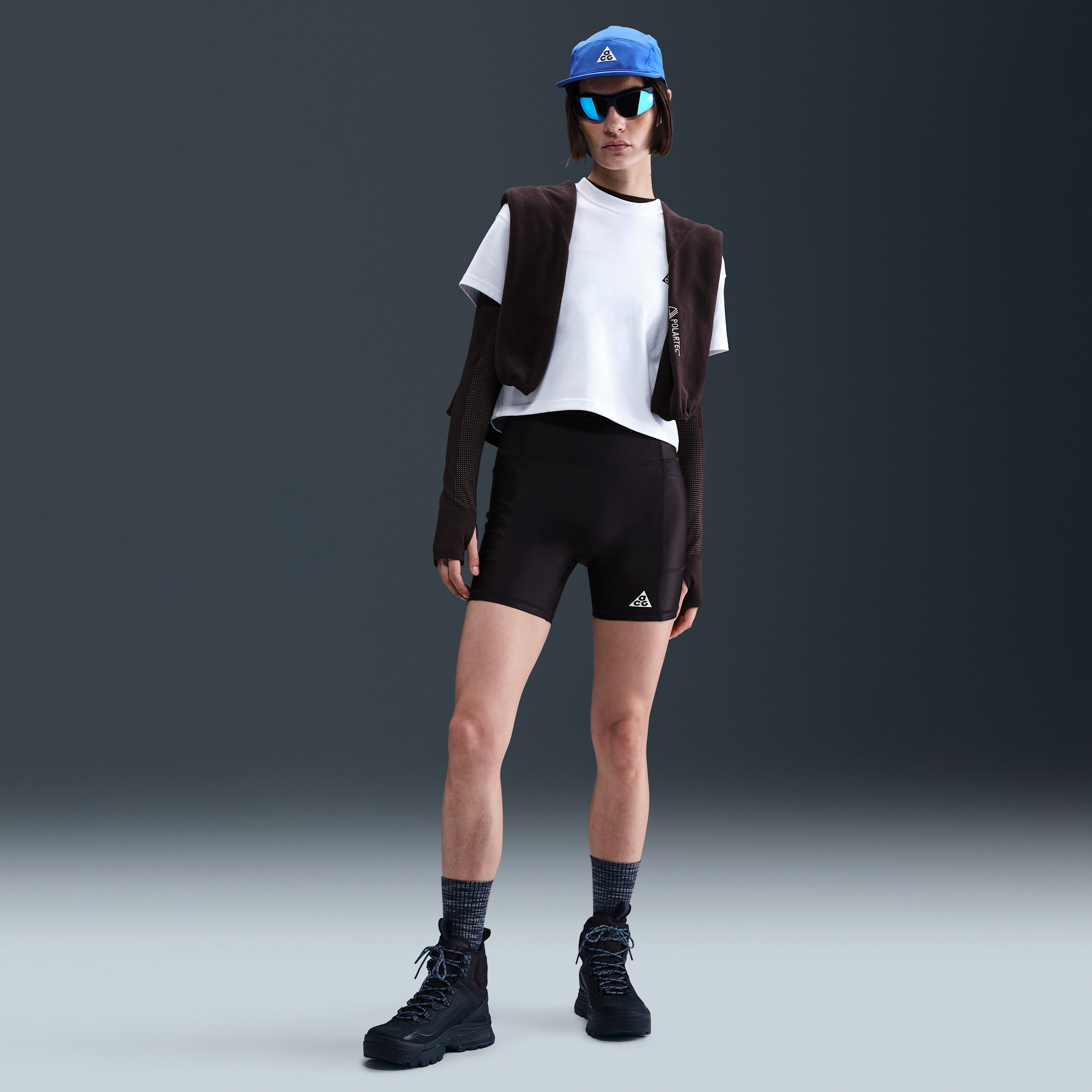 Nike Women's Acg "tree Frog" Dri-fit Adv Mid-rise 6" Shorts