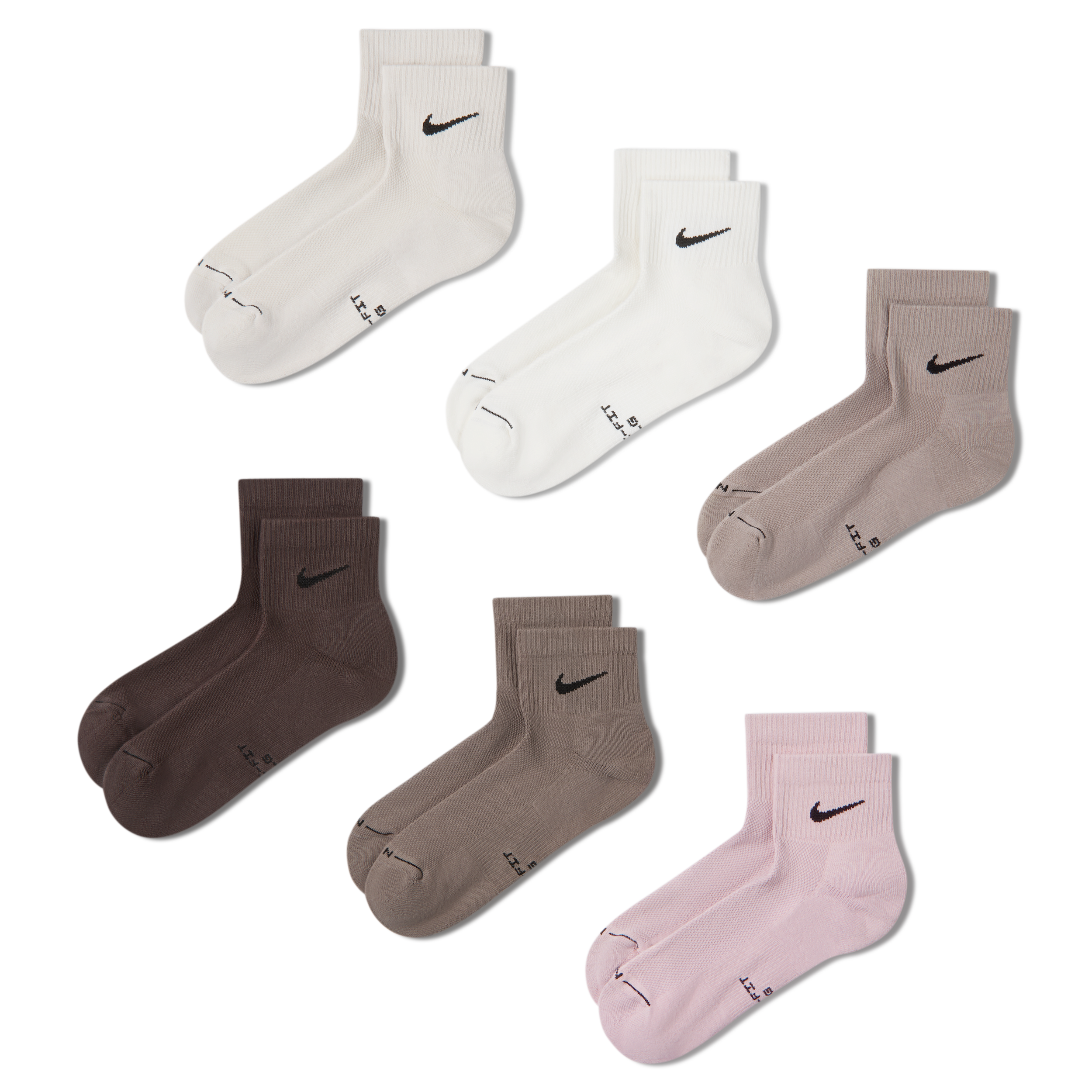 Nike Men's 6 Pack Large Everyday Elevated Cushion Ankle Socks (Assorted) - Size 0.0 OT