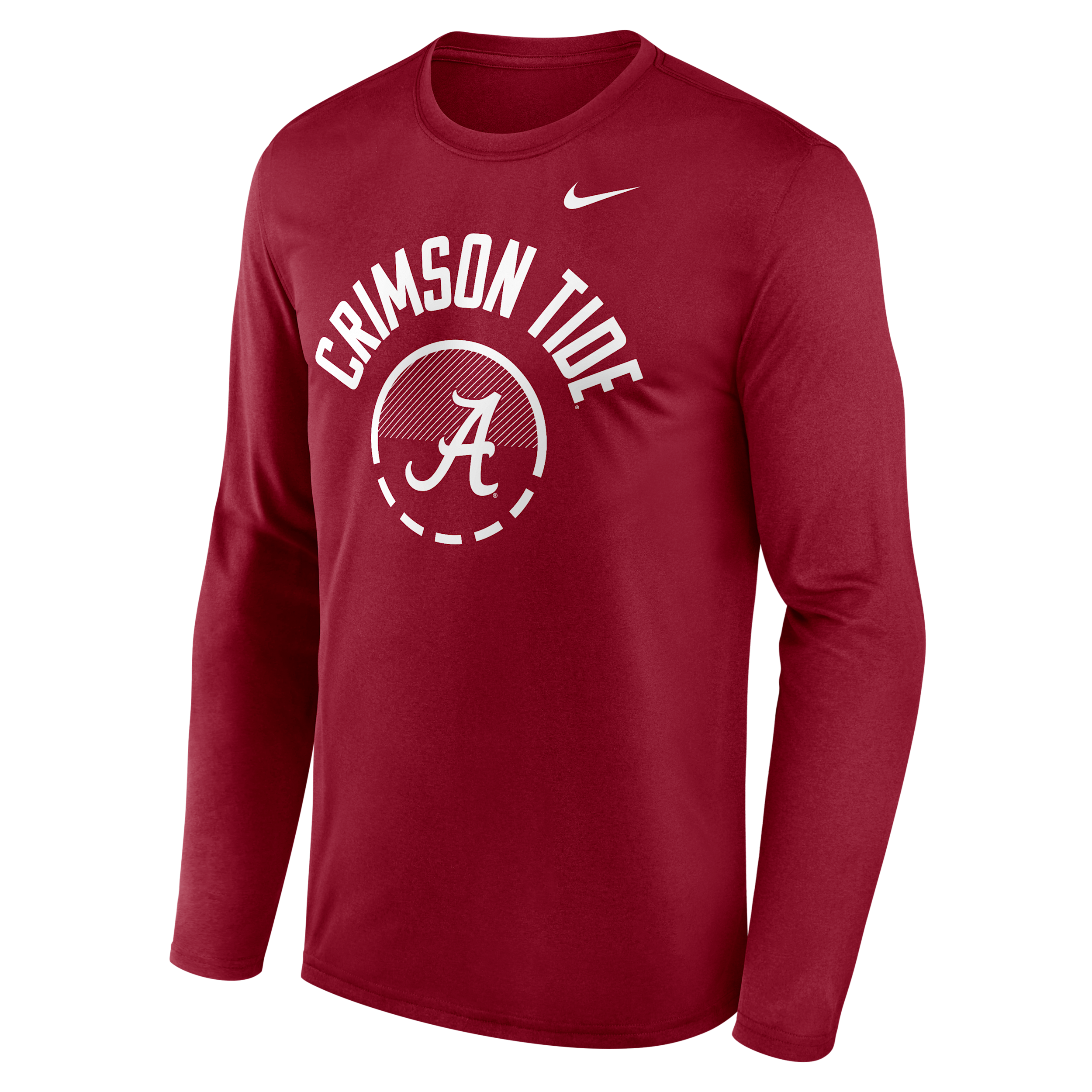 Alabama Courtside Nike Men's Dri-FIT College Long-Sleeve T-Shirt in Red | 02TJ69WABN-FFP