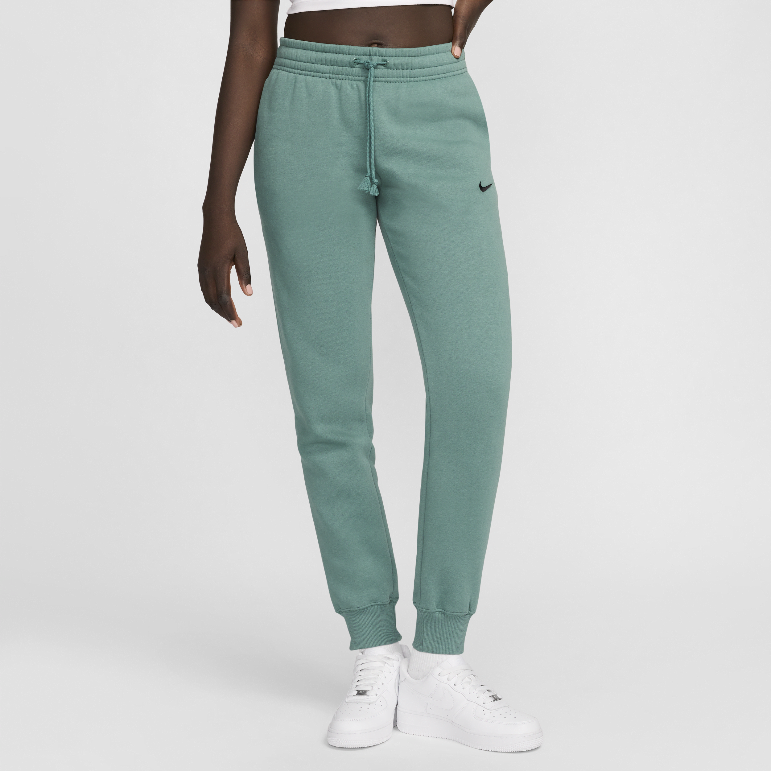 Shop Nike Women's  Sportswear Phoenix Fleece Mid-rise Sweatpants In Green