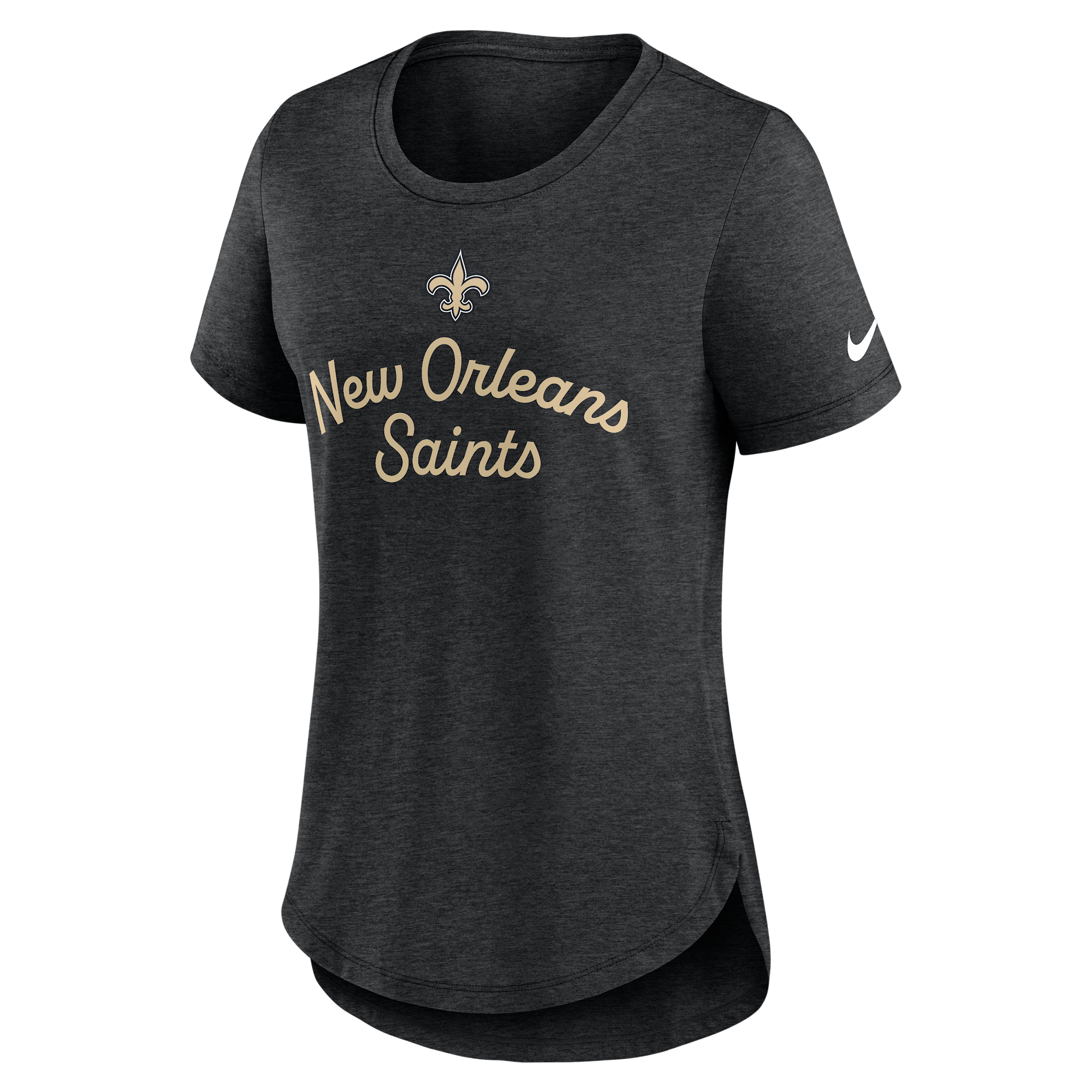 Nike New Orleans Saints Script  Women's Nfl T-shirt In Black