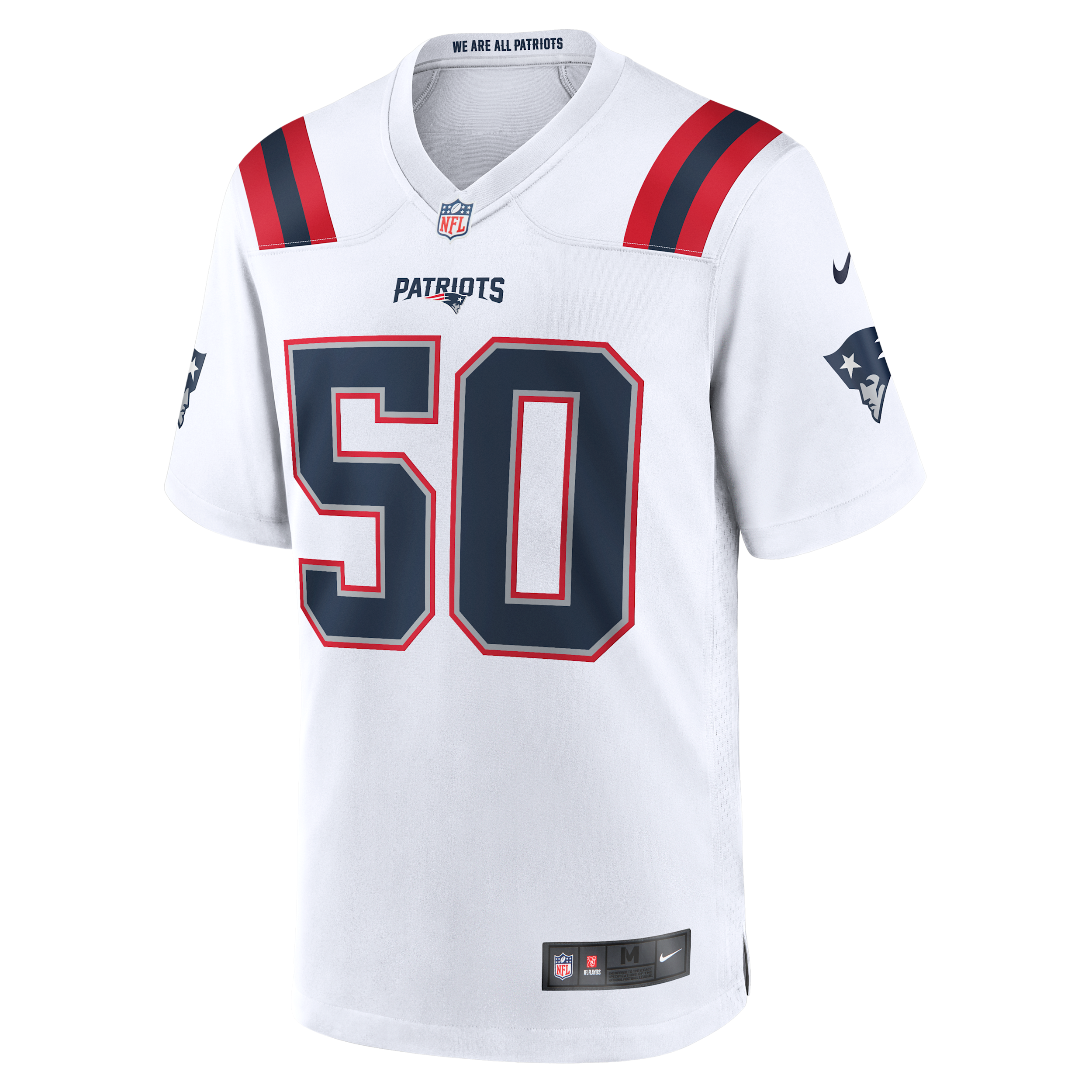 Mike Vrabel New England Patriots Retired Nike Men's NFL Game Jersey in White | 67NMNPGRW65-RBB