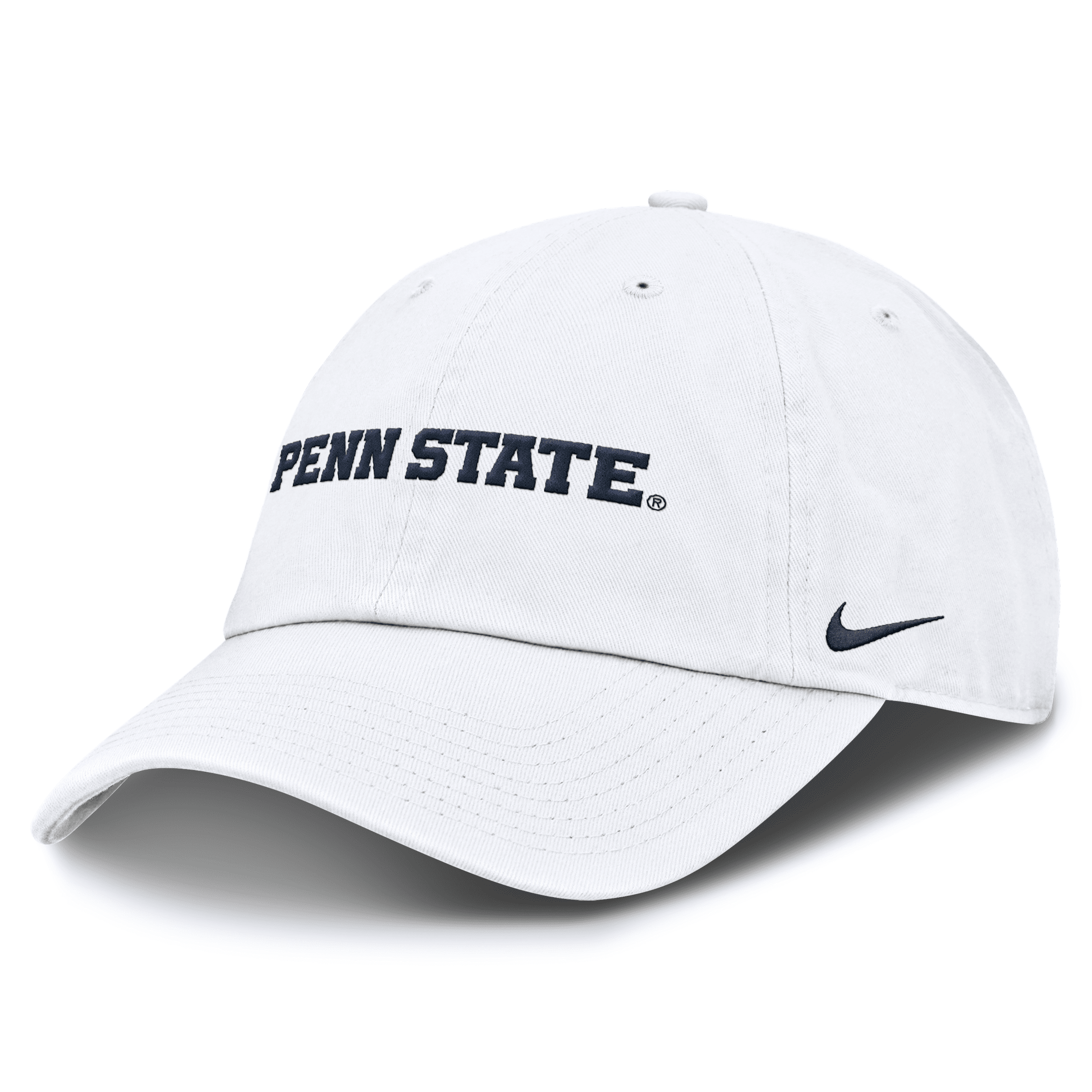 Nike Penn State Nittany Lions Core Club Mascot Wordmark Men's College Adjustable Hat In White