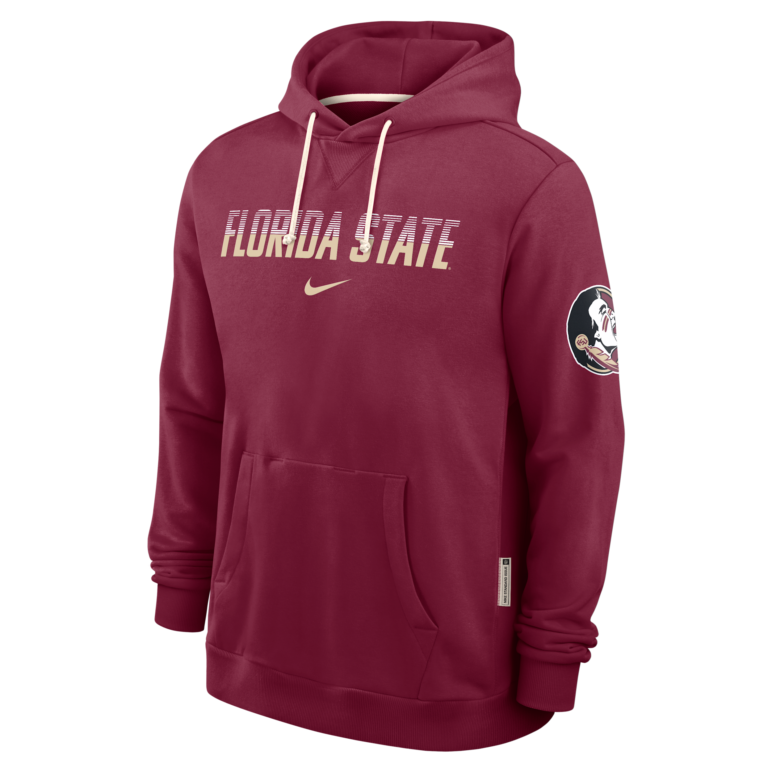 Florida State Sideline Standard Issue Nike Men's Dri-FIT College Pullover Hoodie in Red | 03AZ69XFTN-8DF