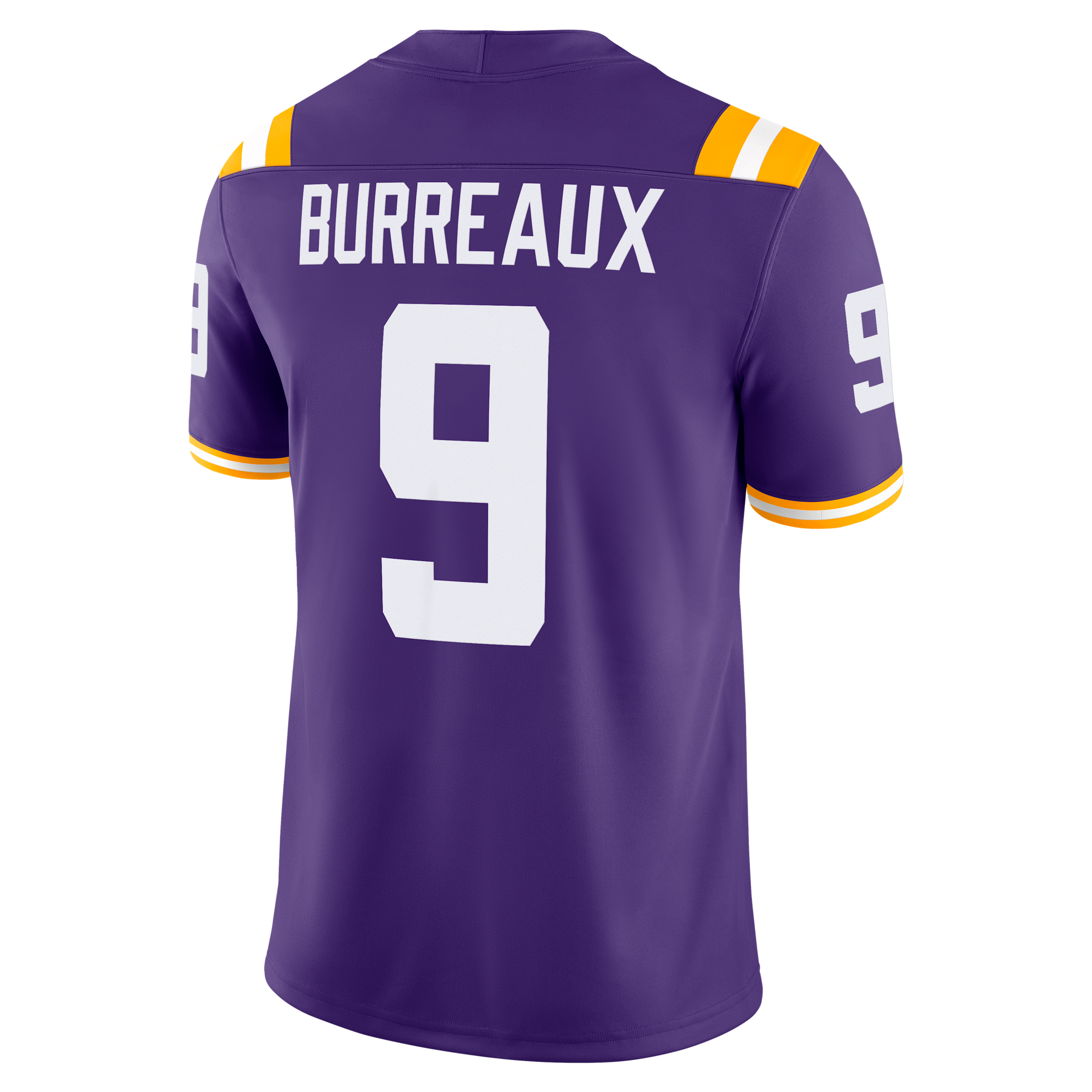 Nike Men's LSU Tigers Joe Burrow #9 BURREAUX Purple Dri-FIT Replica Football Game Jersey, XXL