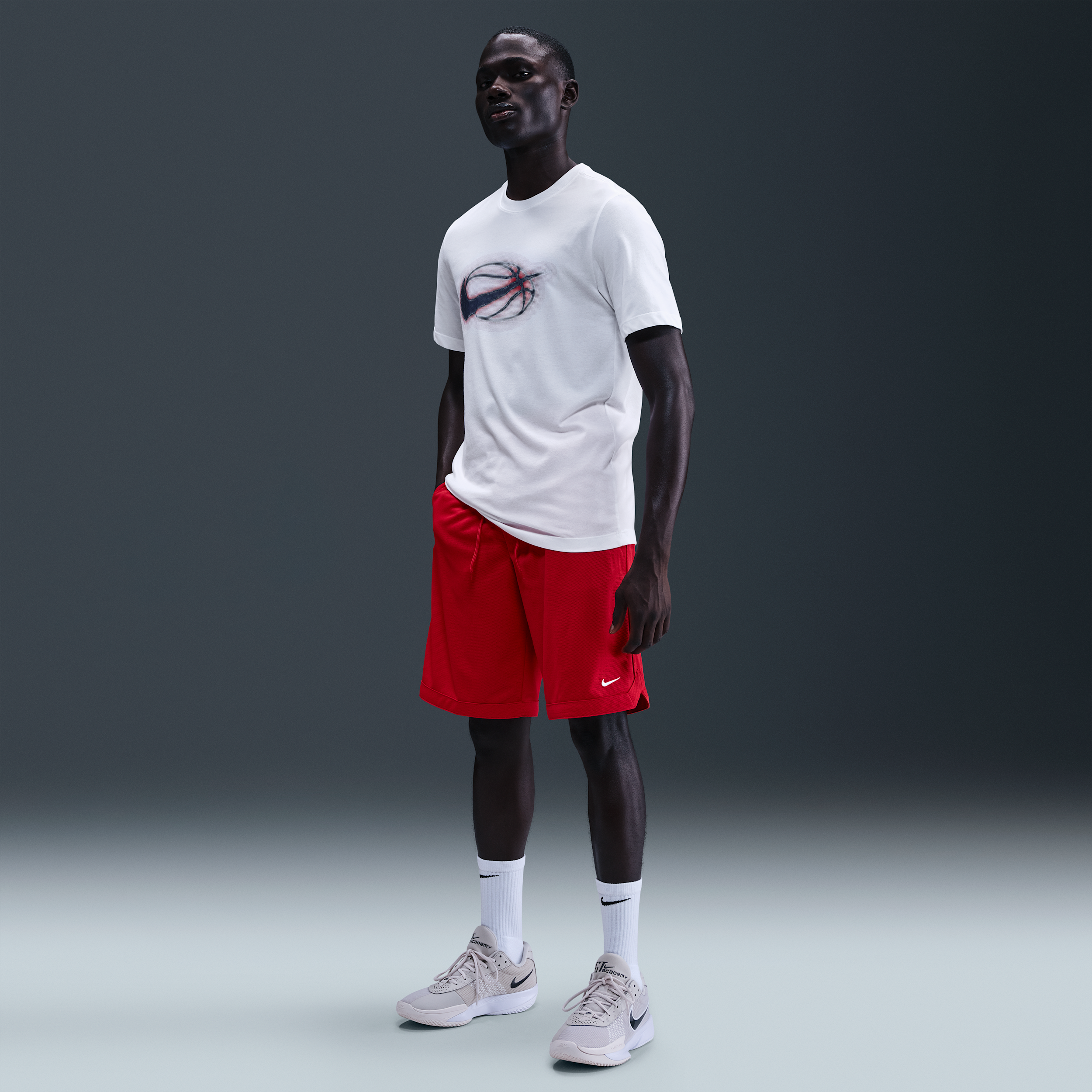 Nike Men's Dna Academy Dri-fit 11" Basketball Shorts - University Red/White