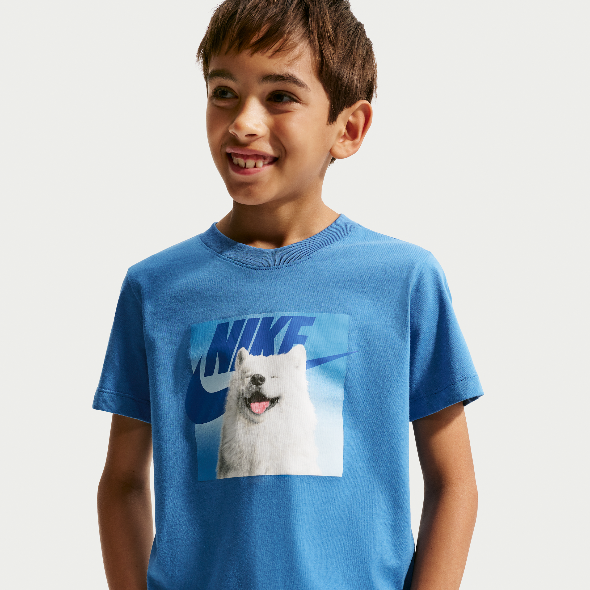 Nike Kids' Sportswear Photo Create Graphic Tee, XL, Star Blue
