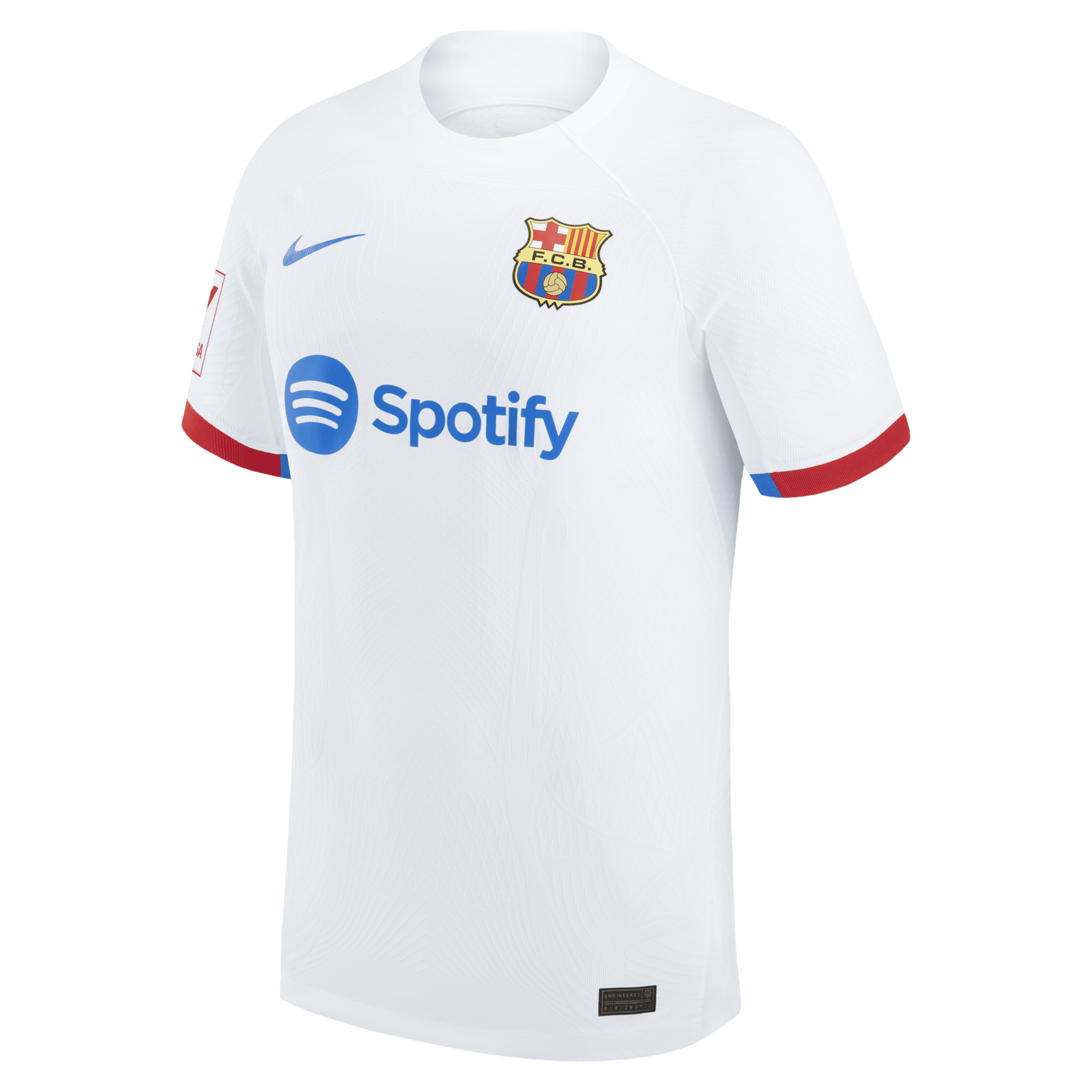 Shop Nike Robert Lewandowski Barcelona 2023/24 Match Away  Men's Dri-fit Adv Soccer Jersey In White