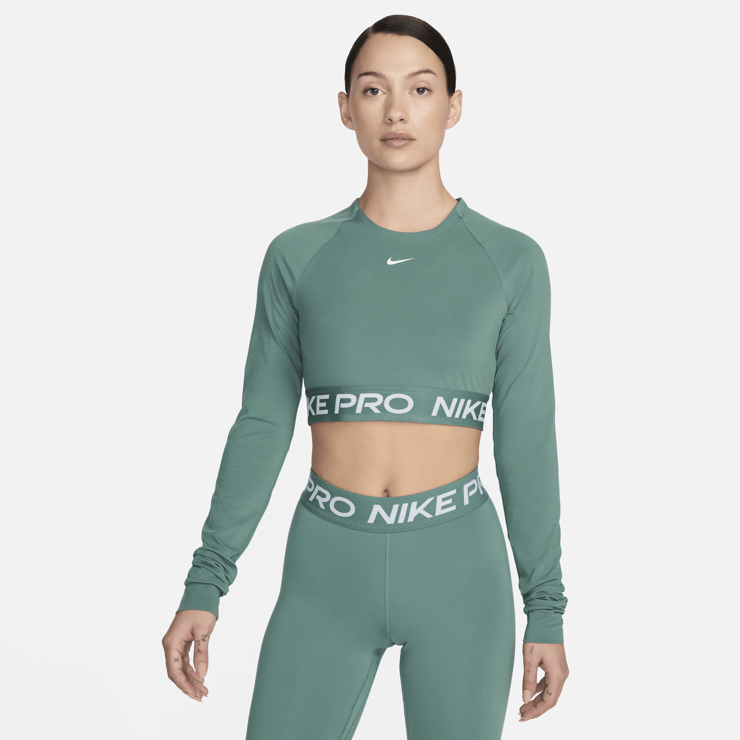 NIKE WOMEN'S PRO DRI-FIT CROPPED LONG-SLEEVE TOP 1015445495