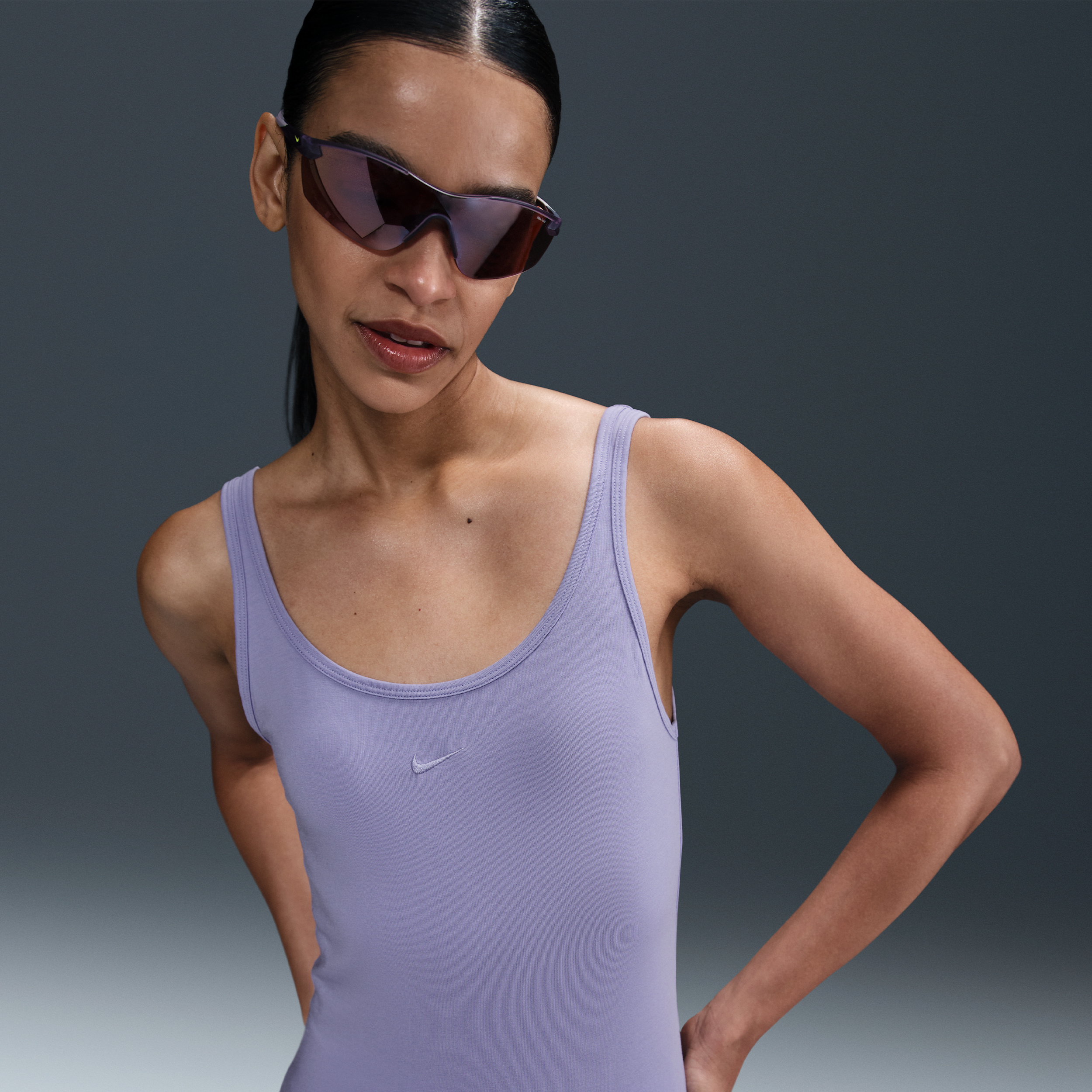 Nike Women's Sportswear Chill Knit Tank Top In Purple