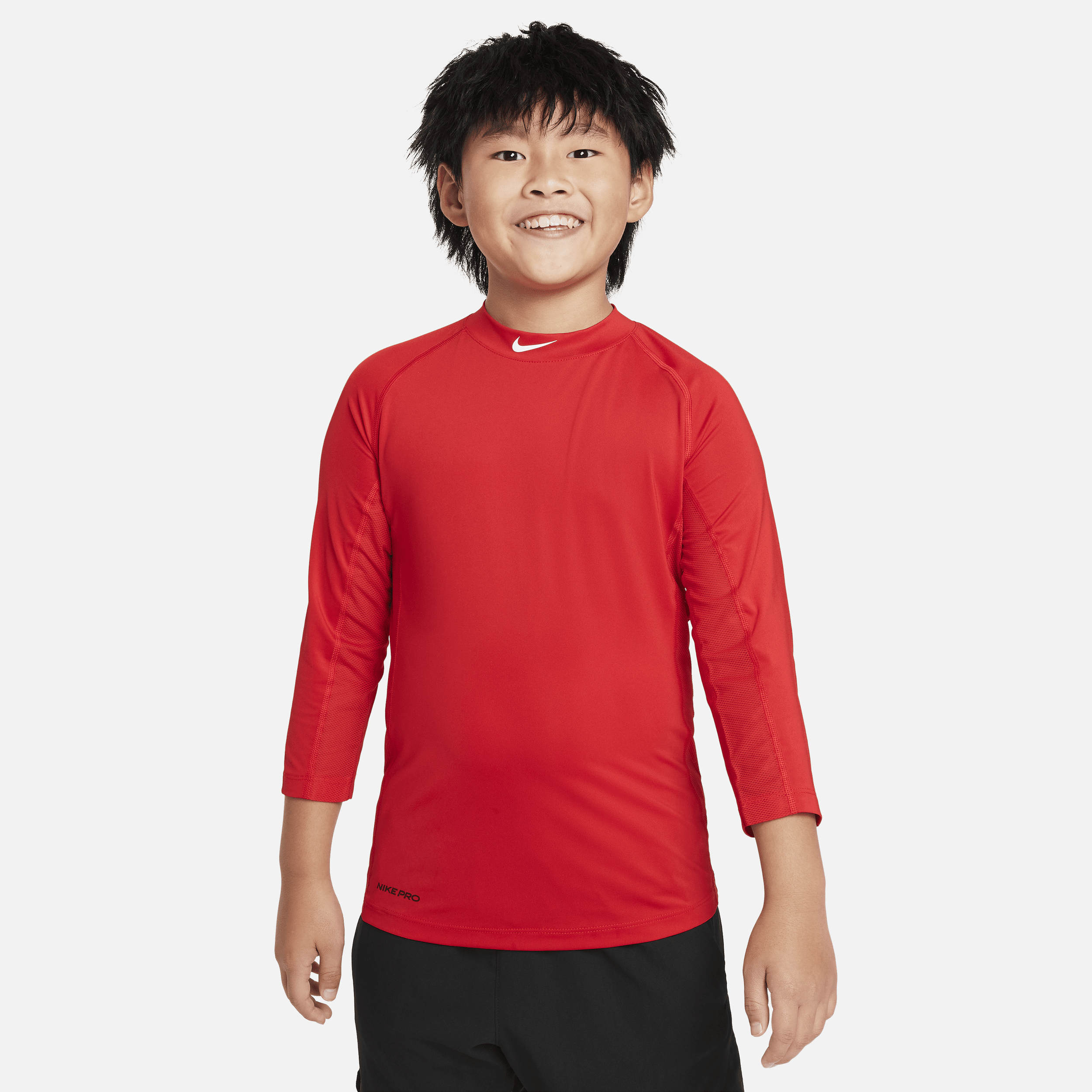 Nike Dry Big Kids' (boys') 3/4-sleeve Baseball Top In Red