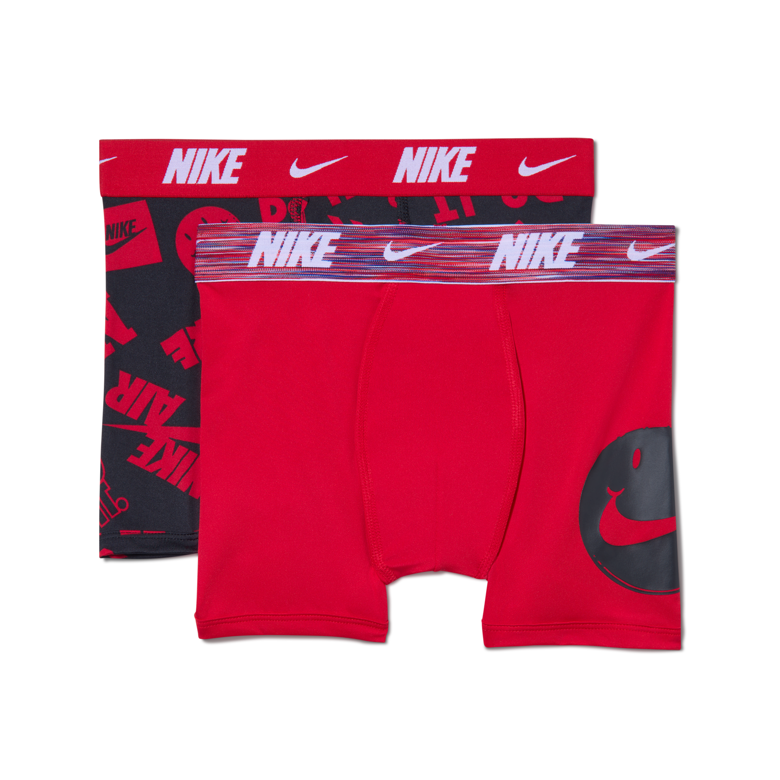 Nike Printed Boxer Briefs 2 Pack - Boys' Grade School University Red/Multi Size S