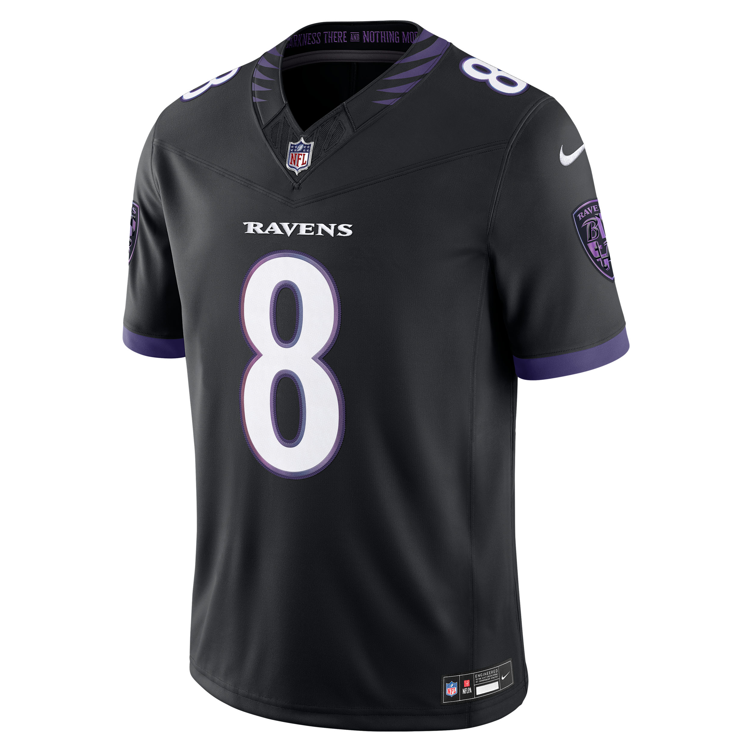 Men's Nike Lamar Jackson Black Baltimore Ravens Alternate Alternate Vapor F.U.S.E. Stitched Limited Jersey