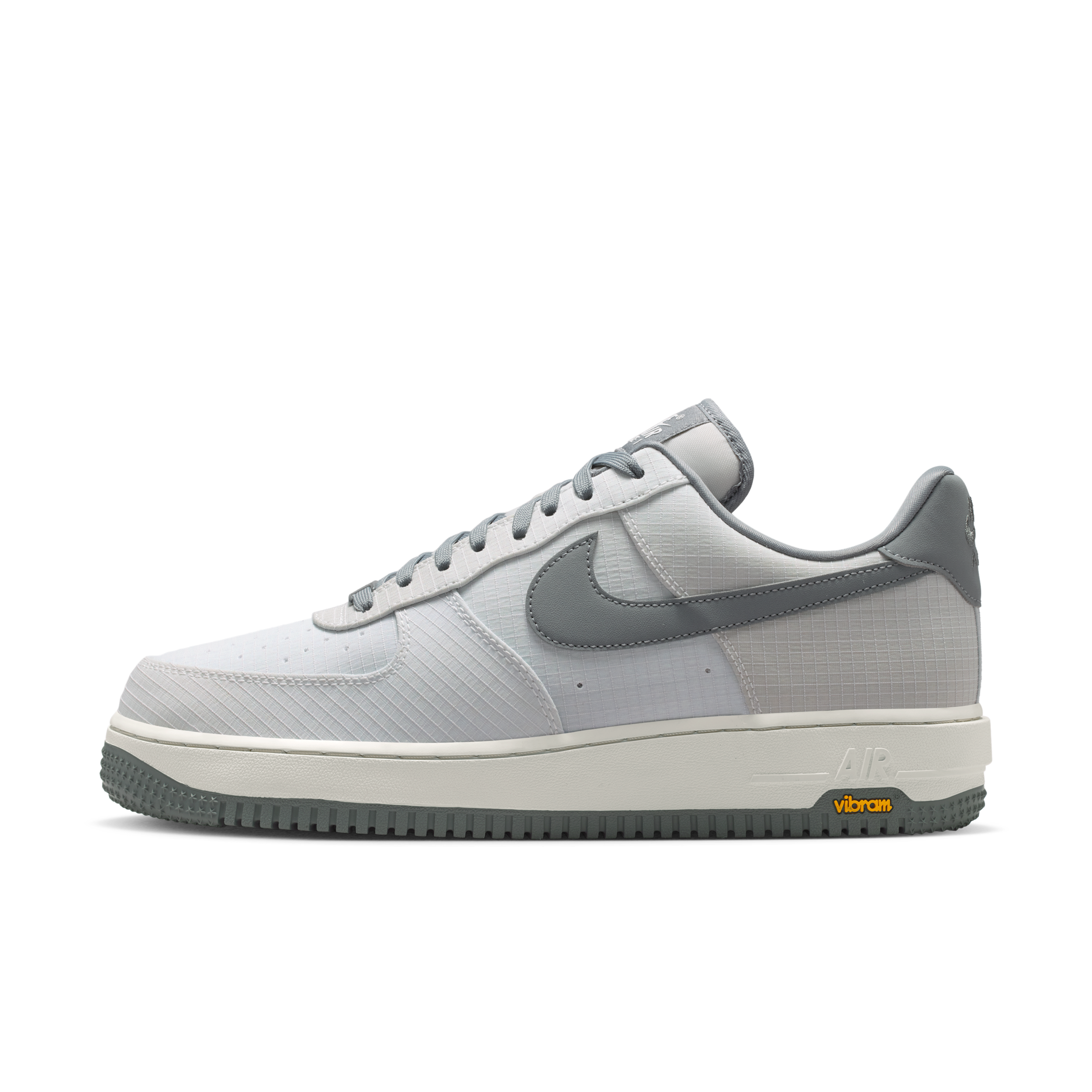 Nike Men's Air Force 1 '07 LX Vibram Casual Shoes in Summit White/Light Bone/Speed Yellow Size: 7.0