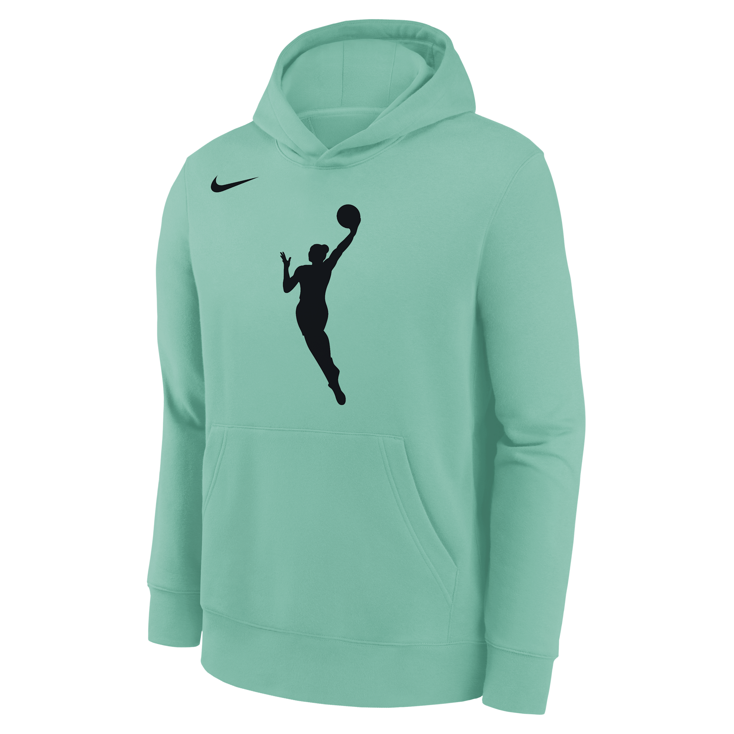 Nike Big Boys and Girls Mint Wnba Logo Essential Team Pullover Hoodie - Mint