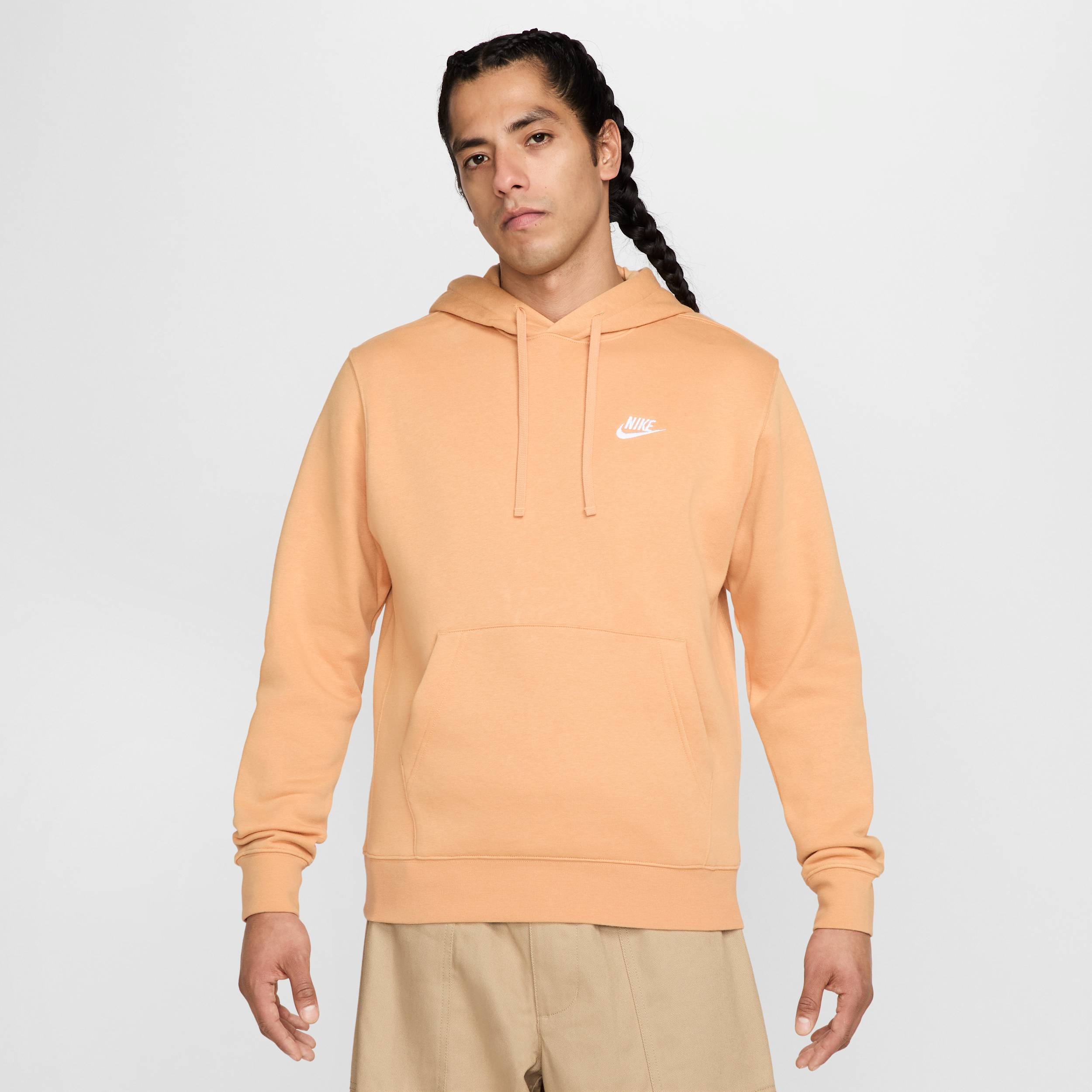 Nike Men's Sportswear Club Fleece Pullover Hoodie In Orange