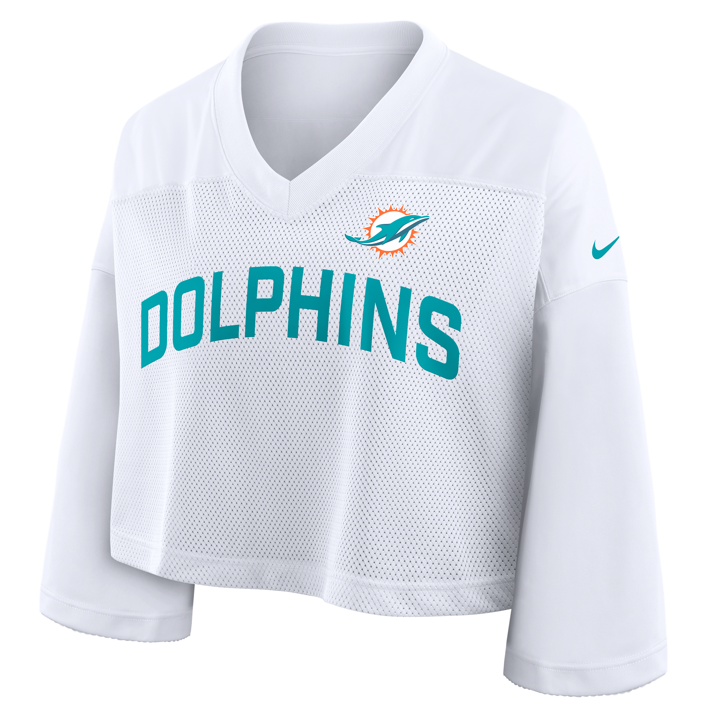 Nike Miami Dolphins Wide Receiver Jersey Fashion  Women's Dri-fit Nfl Cropped Top In White