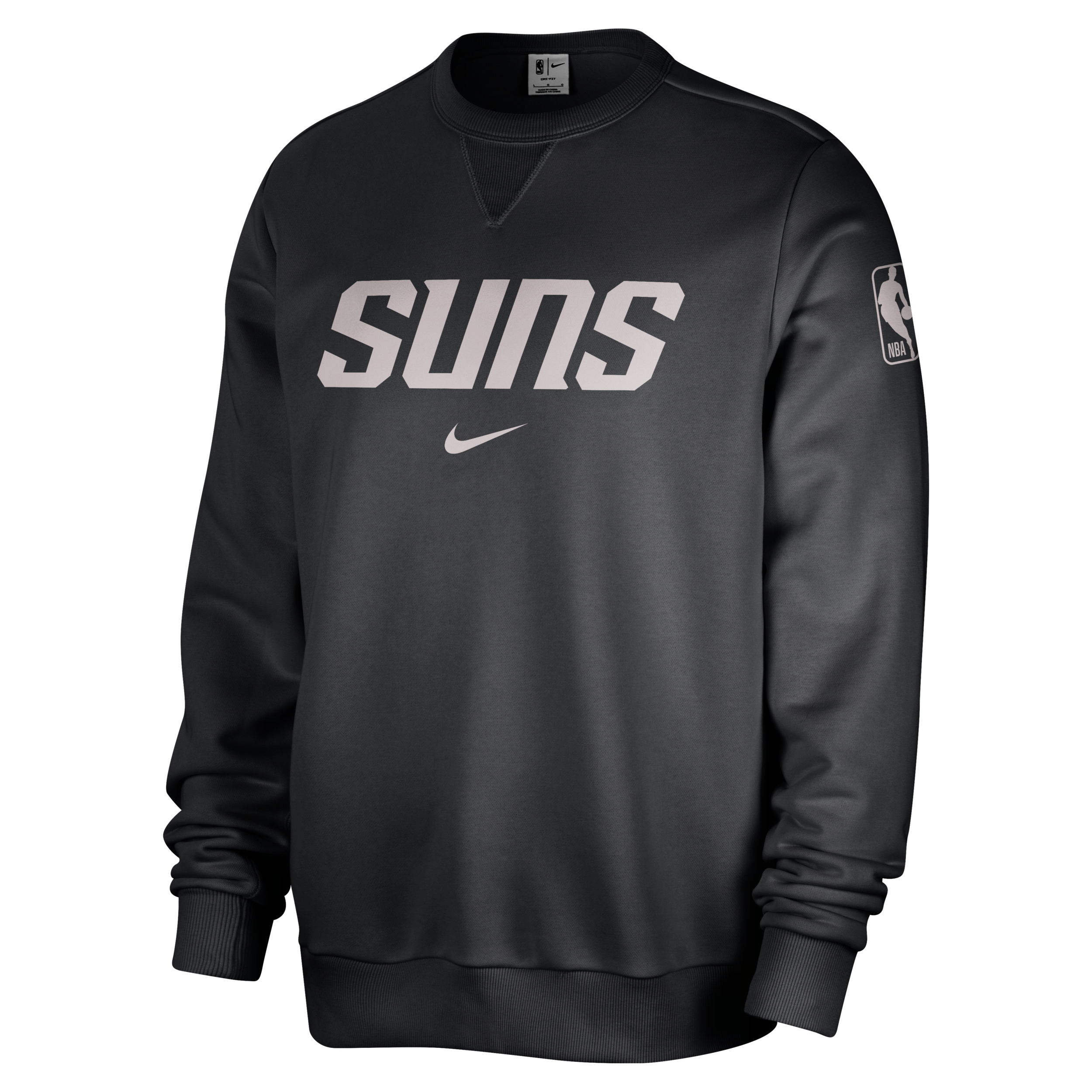 Nike Men's Black Phoenix Suns Courtside Standard Issue Performance Pullover Sweatshirt In Black