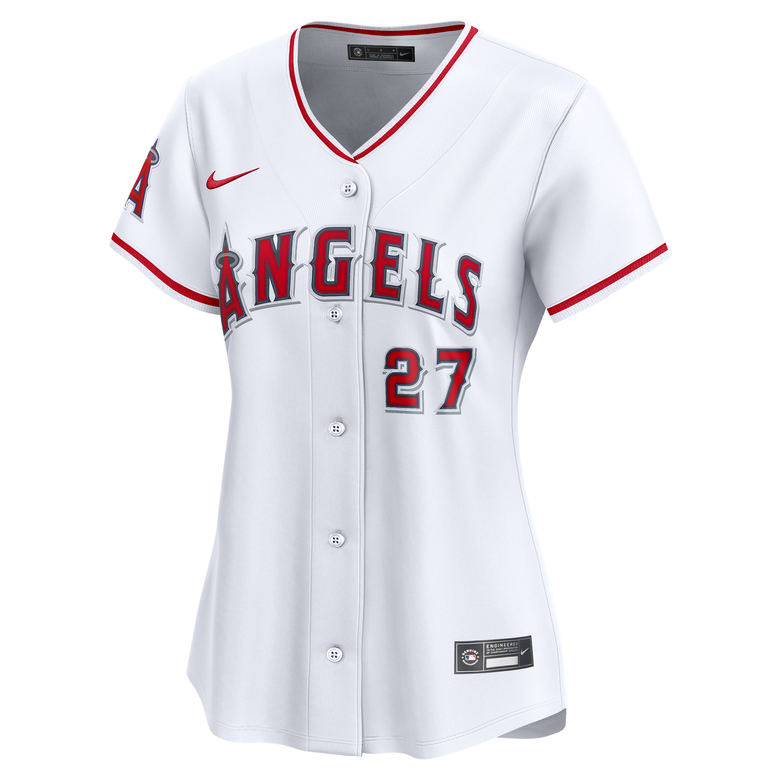 Nike Mike Trout Los Angeles Angels Womenâs  Women's Dri-fit Adv Mlb Limited Jersey In White