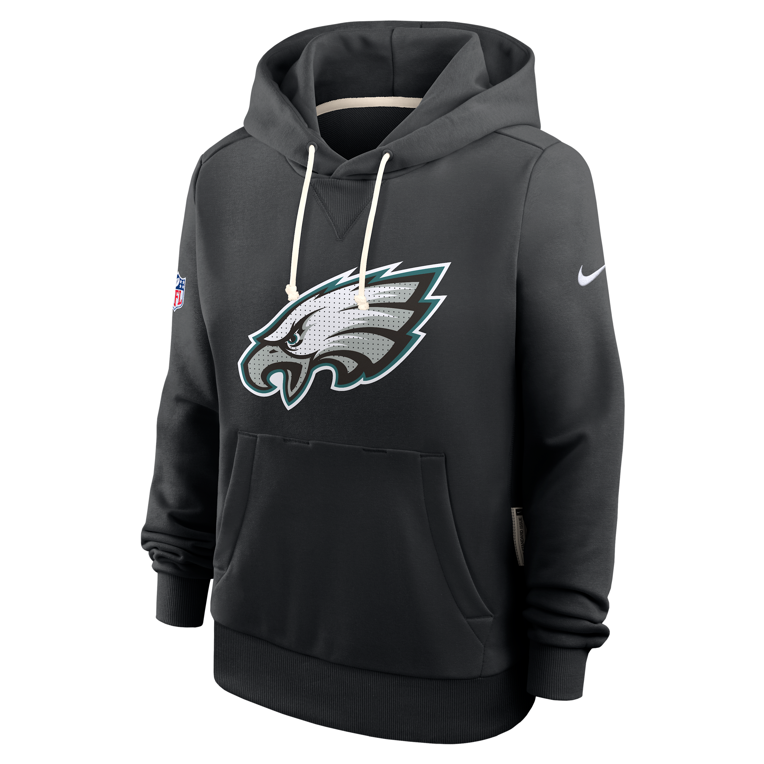 Nike Philadelphia Eagles Sideline Women's Dri-fit Nfl Pullover Hoodie In Black