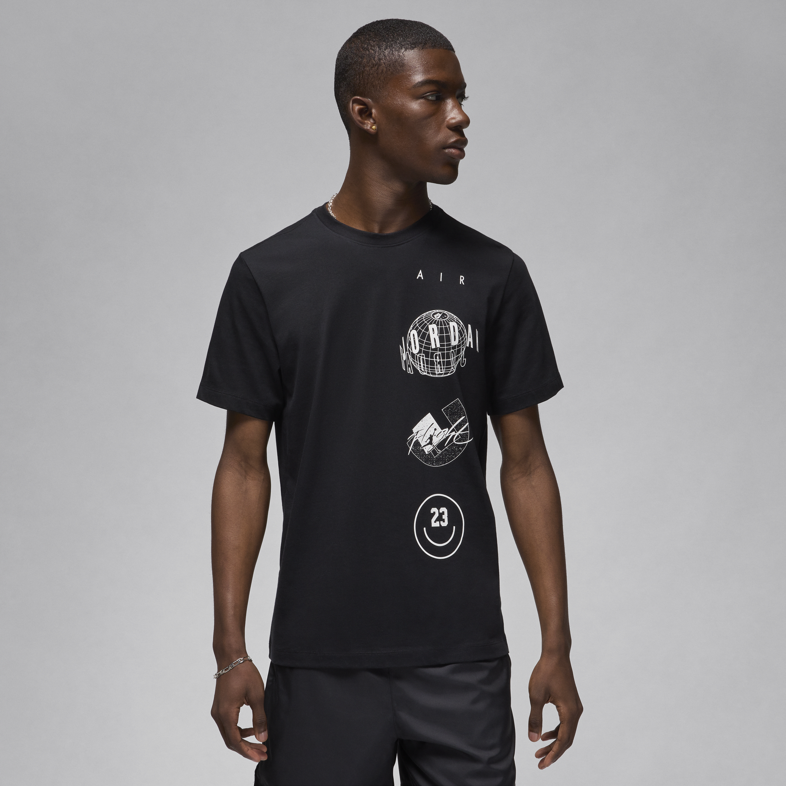 Shop Jordan Men's  Brand T-shirt In Black
