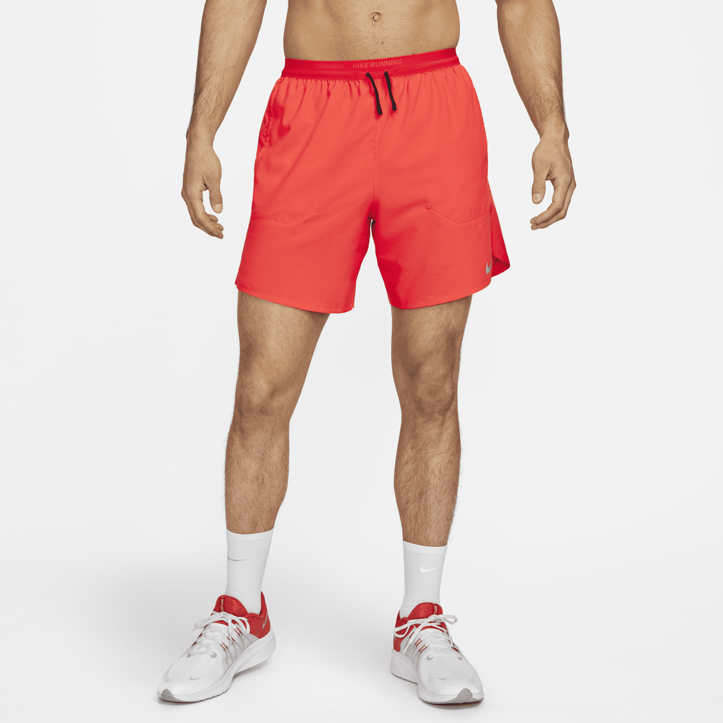 Nike Mens Dri-FIT Stride 7" BF Shorts - Bright Crimson/Black/Reflective Silver