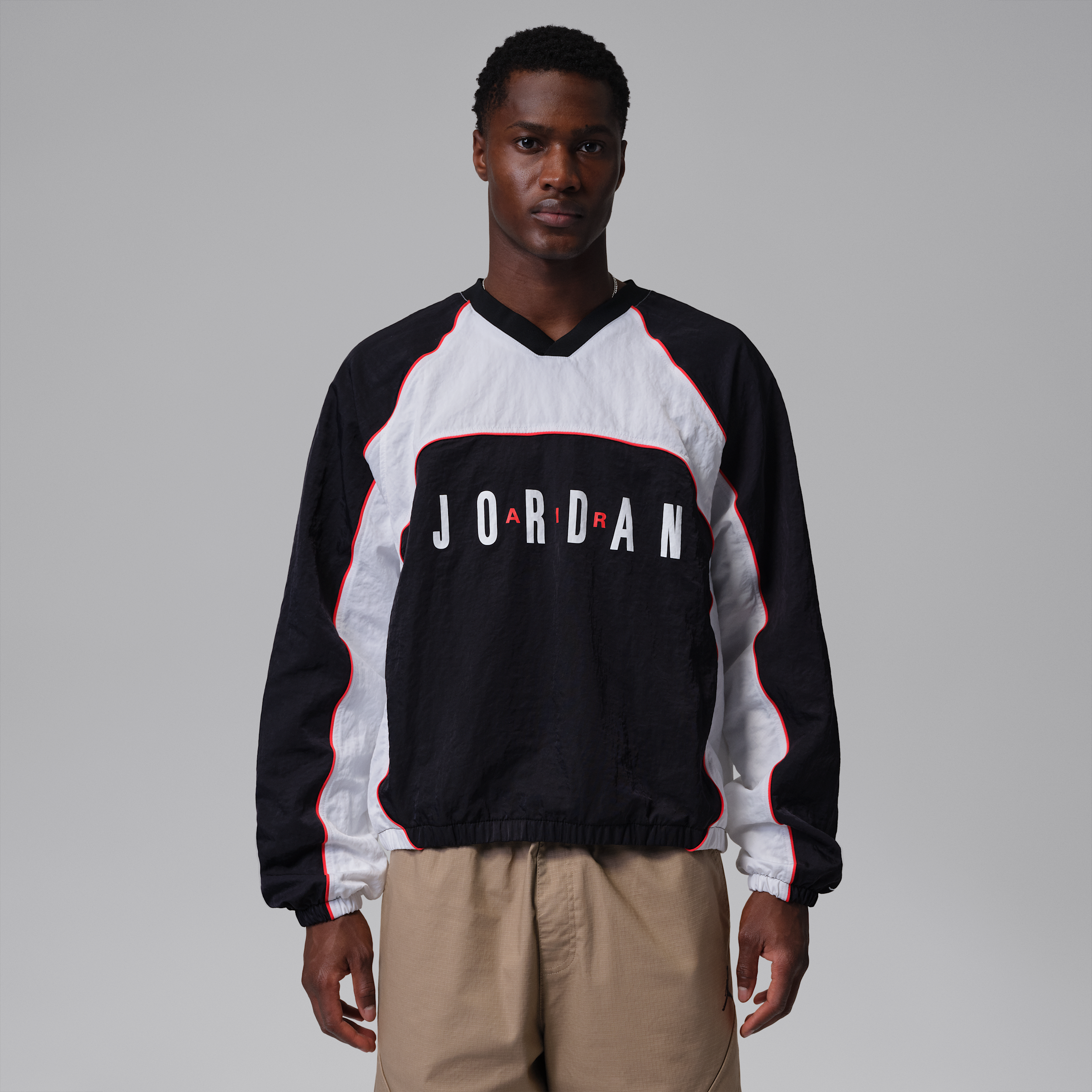 Men's Jordan Flight Long-Sleeve Warm-Up Top in Black | IF1835-010
