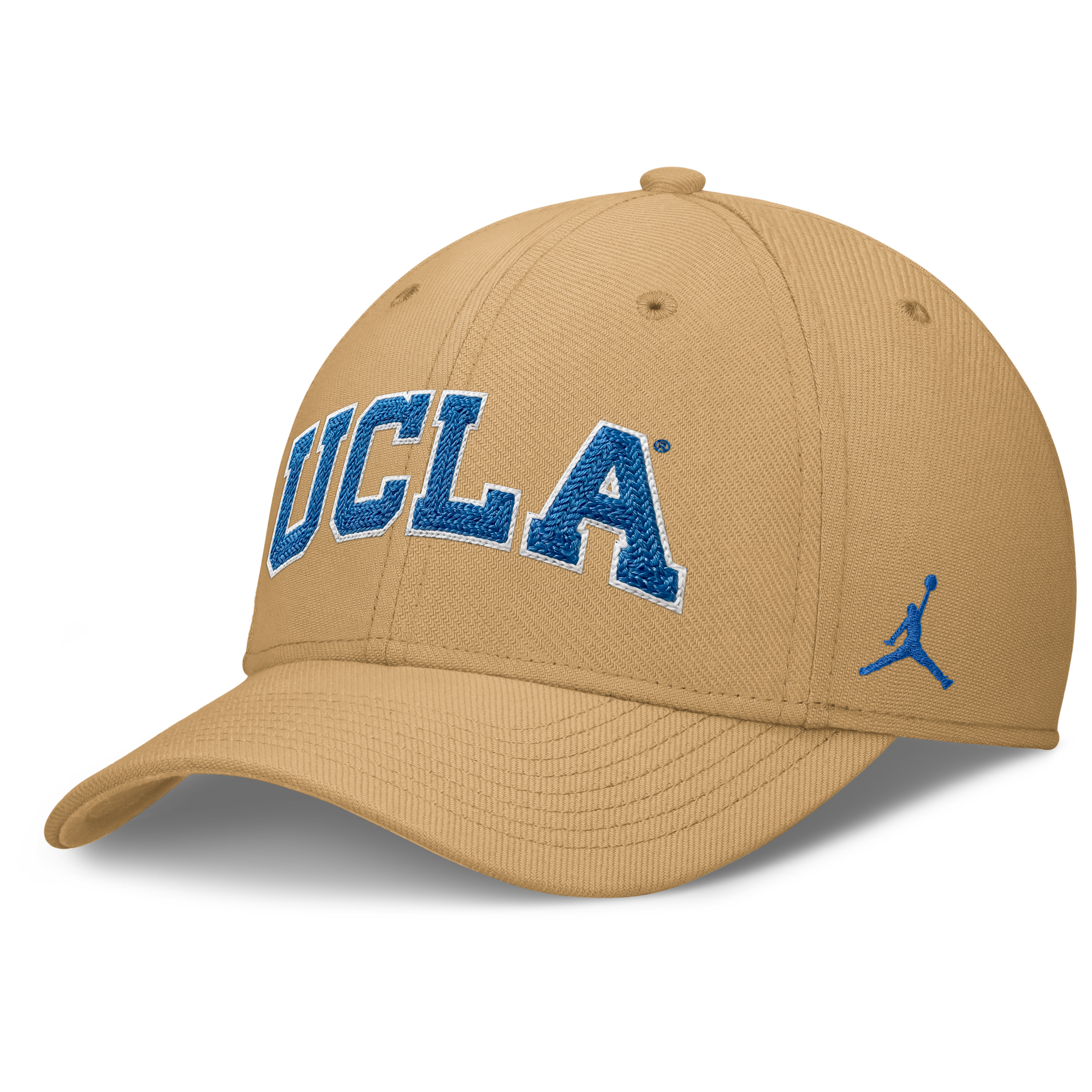 Nike Men's UCLA Classic Swooshflex Jordan Brand Dri-FIT College Hat in Brown | JC3A79VUCL-KLK
