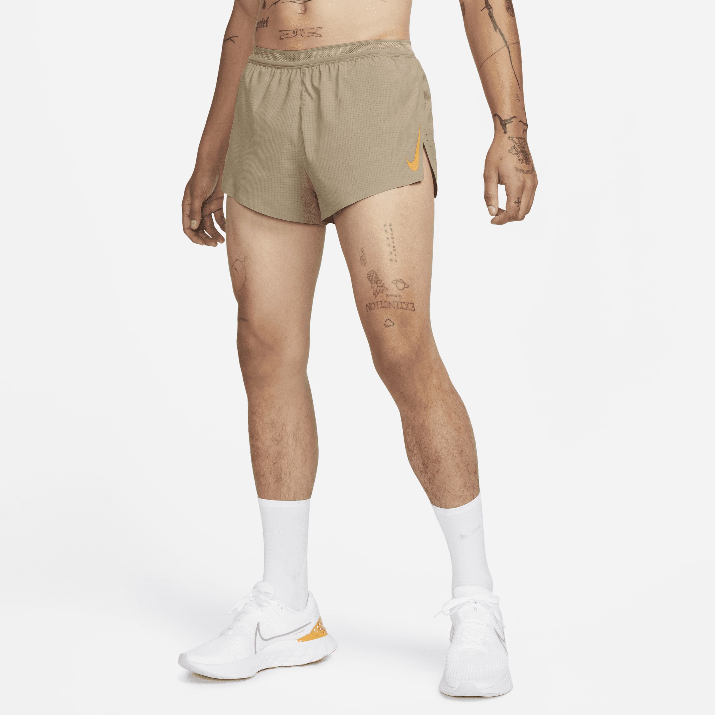 Nike Men's Aeroswift 2" Brief-lined Racing Shorts In Brown