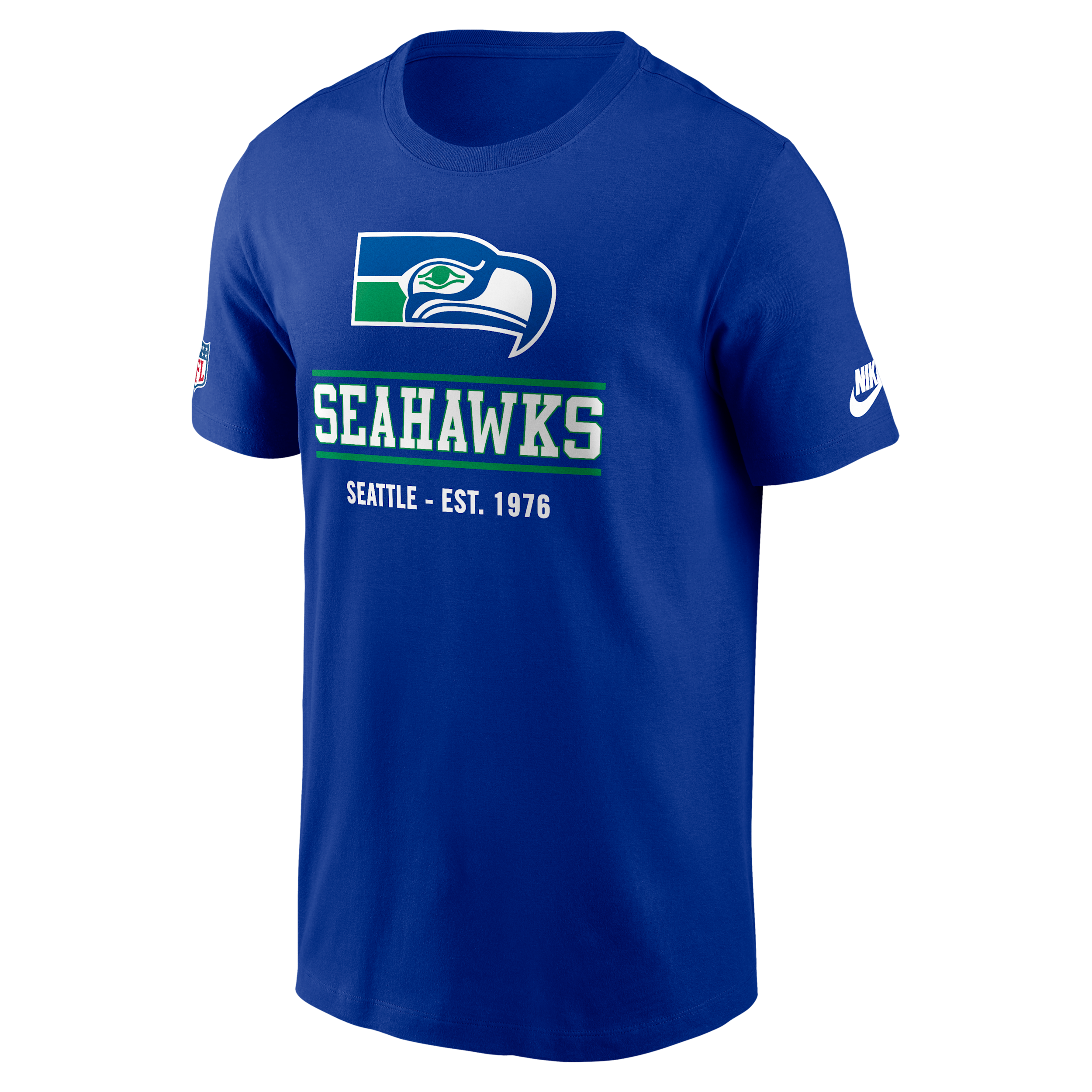Seattle Seahawks Essential Nike Men's Dri-FIT NFL Short-Sleeve T-Shirt in Blue | 02ET4DAQ78-TC1
