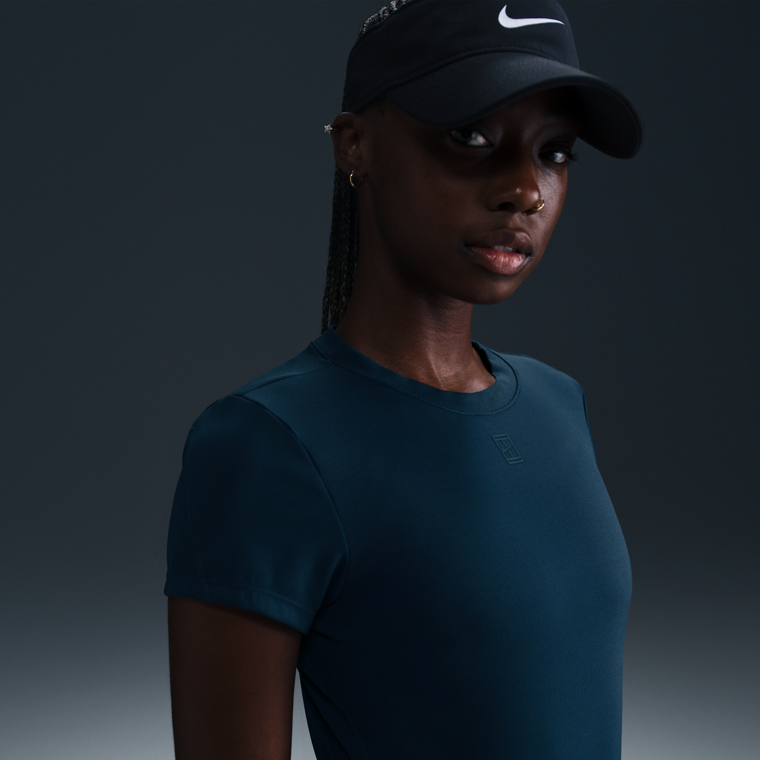 Nike Women's Court Advantage Dri-fit Short-sleeve Tennis Top In Blue