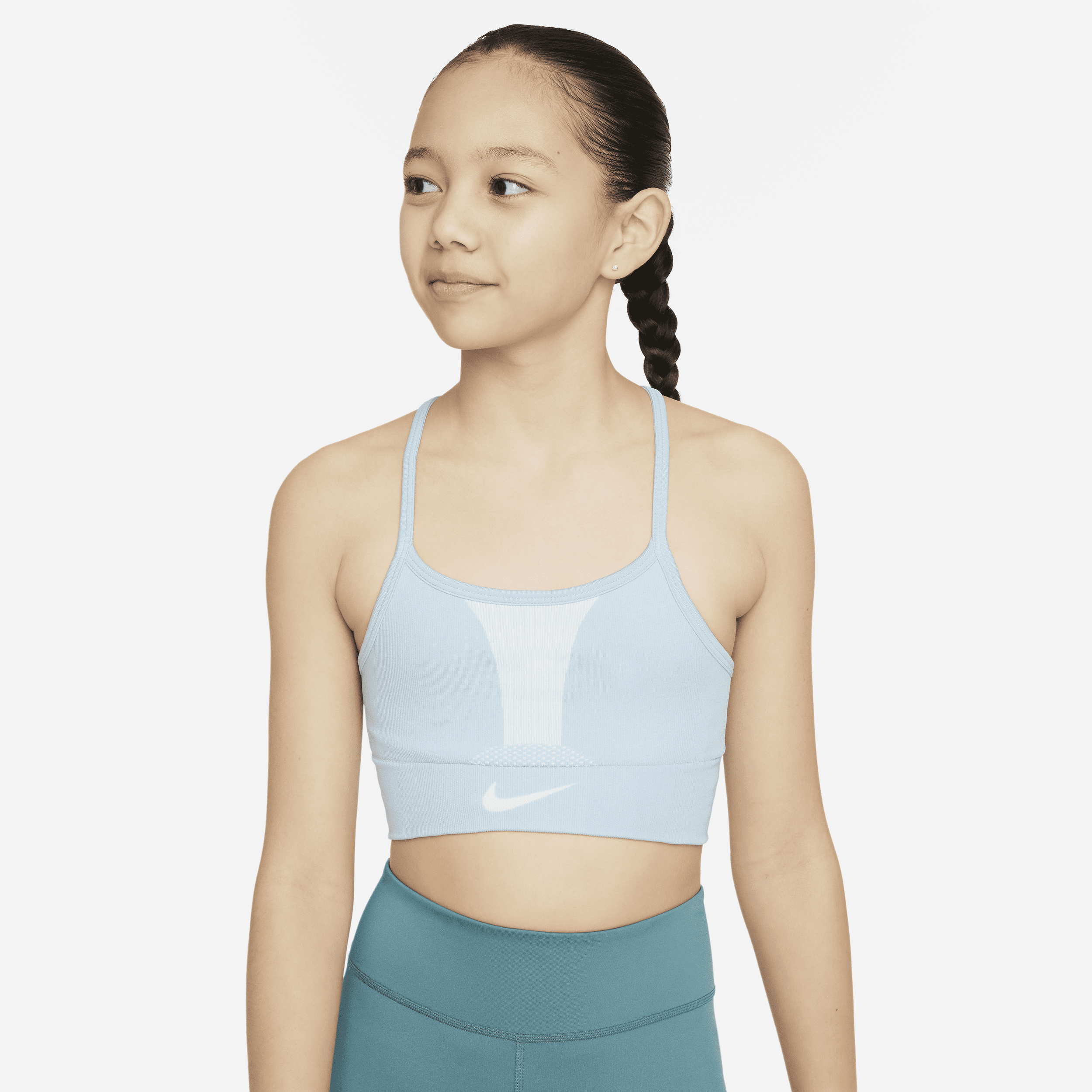 Nike Dri-fit Indy Big Kids' (girls') Sports Bra In Blue