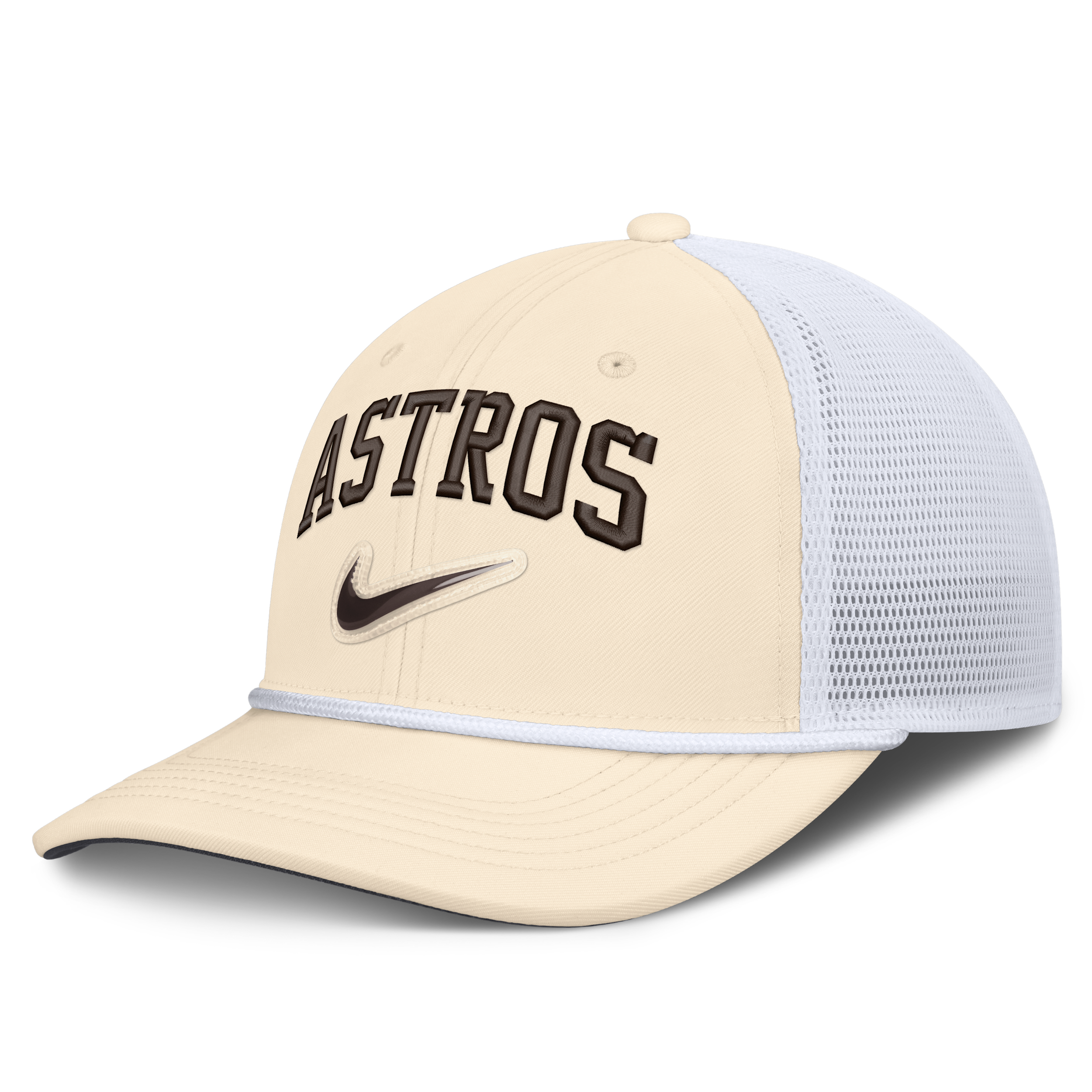Houston Astros Rise Nike Men's Dri-FIT MLB Trucker Adjustable Hat in White | NB640HNAHUS-USE