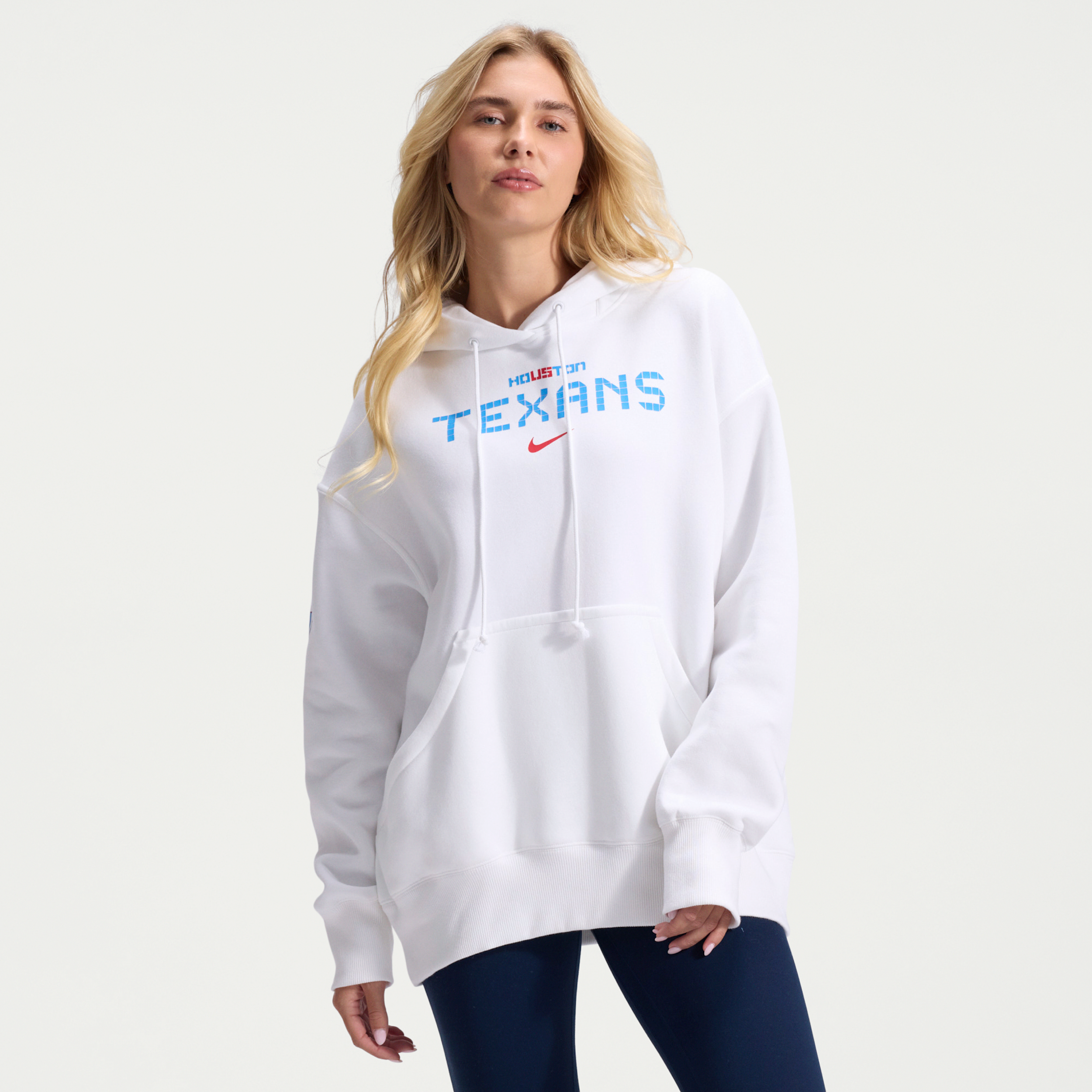 Houston Texans Rivalries Collection Phoenix Nike Women's NFL Oversized Pullover Hoodie in White | 01N510A9H-Y3H
