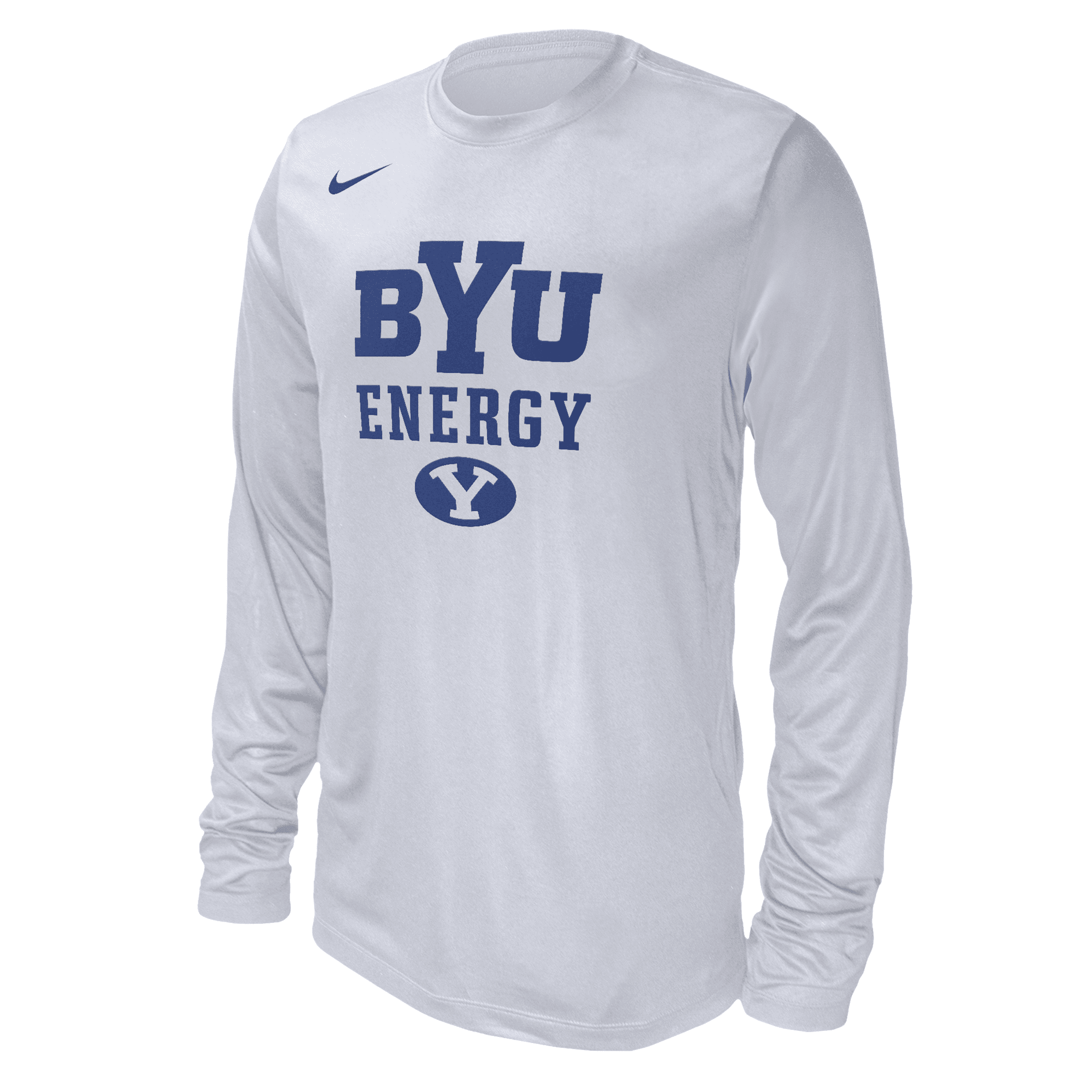 BYU Nike Men's College Long-Sleeve T-Shirt in White | M22284P352-BYU