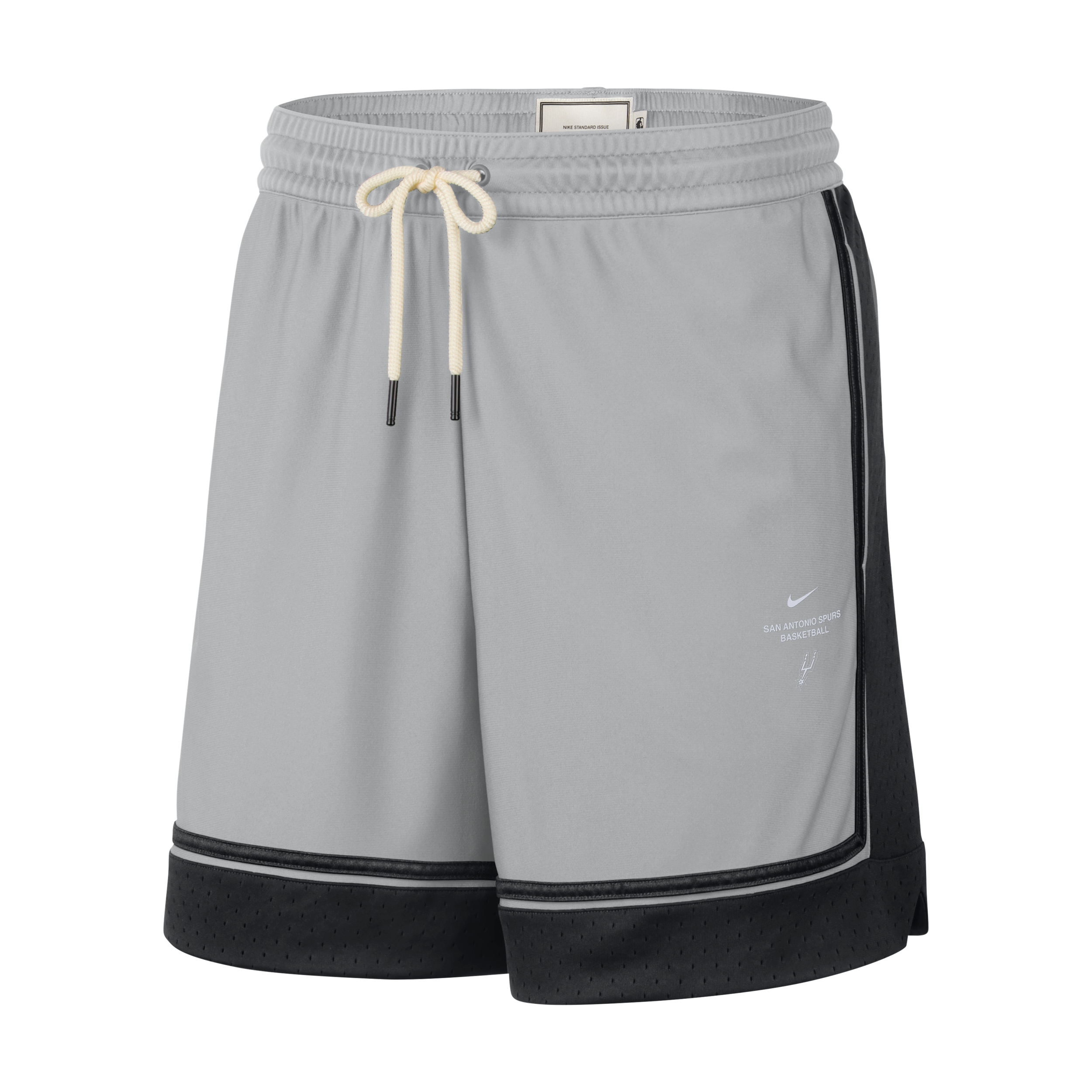 Nike Men's Silver San Antonio Spurs 2026 Standard Issue Pre-Game Pro Shorts - Silver, Black