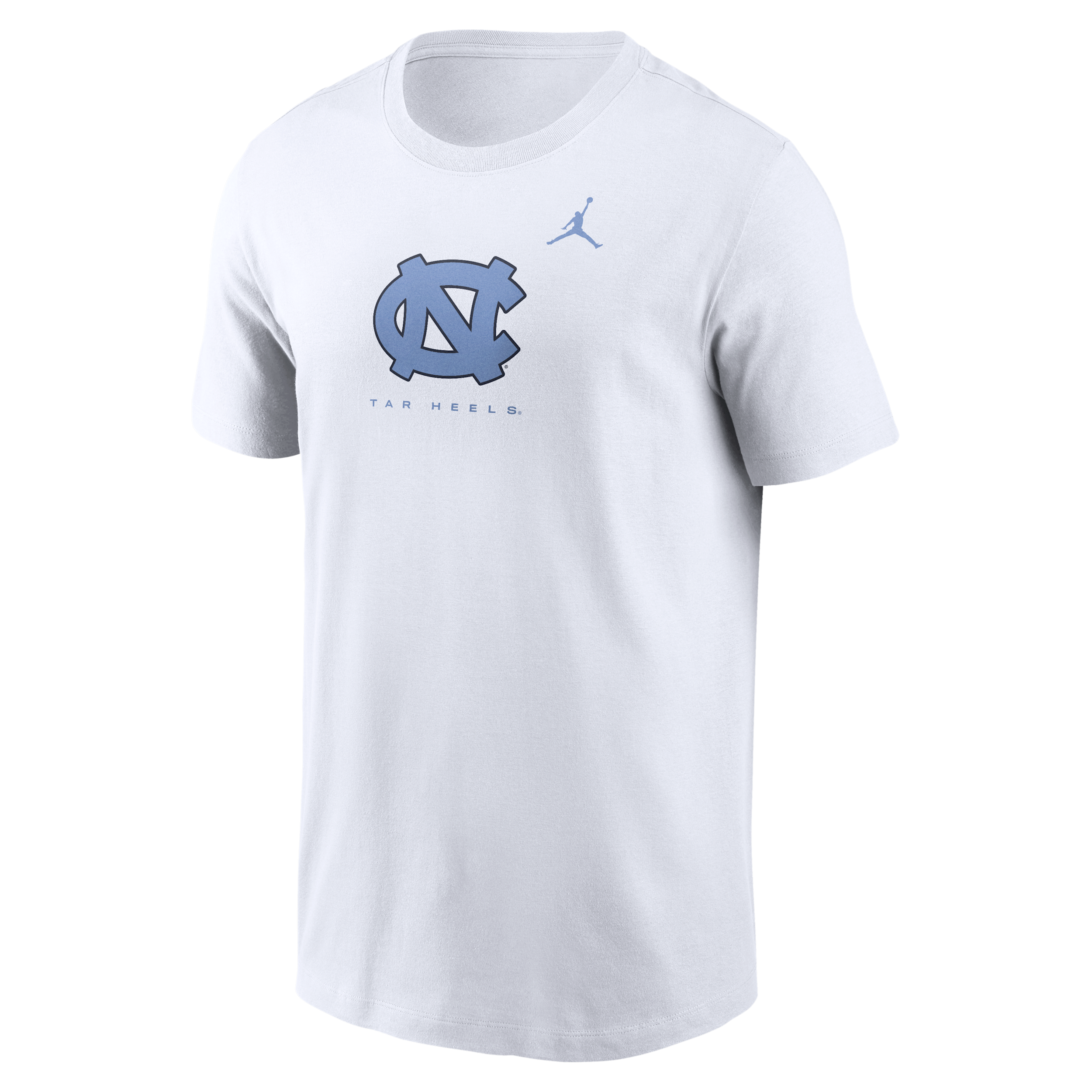 Nike Men's North Carolina Courtside Jordan Brand Dri-FIT College T-Shirt in White | 0JET10ANCN-L7G