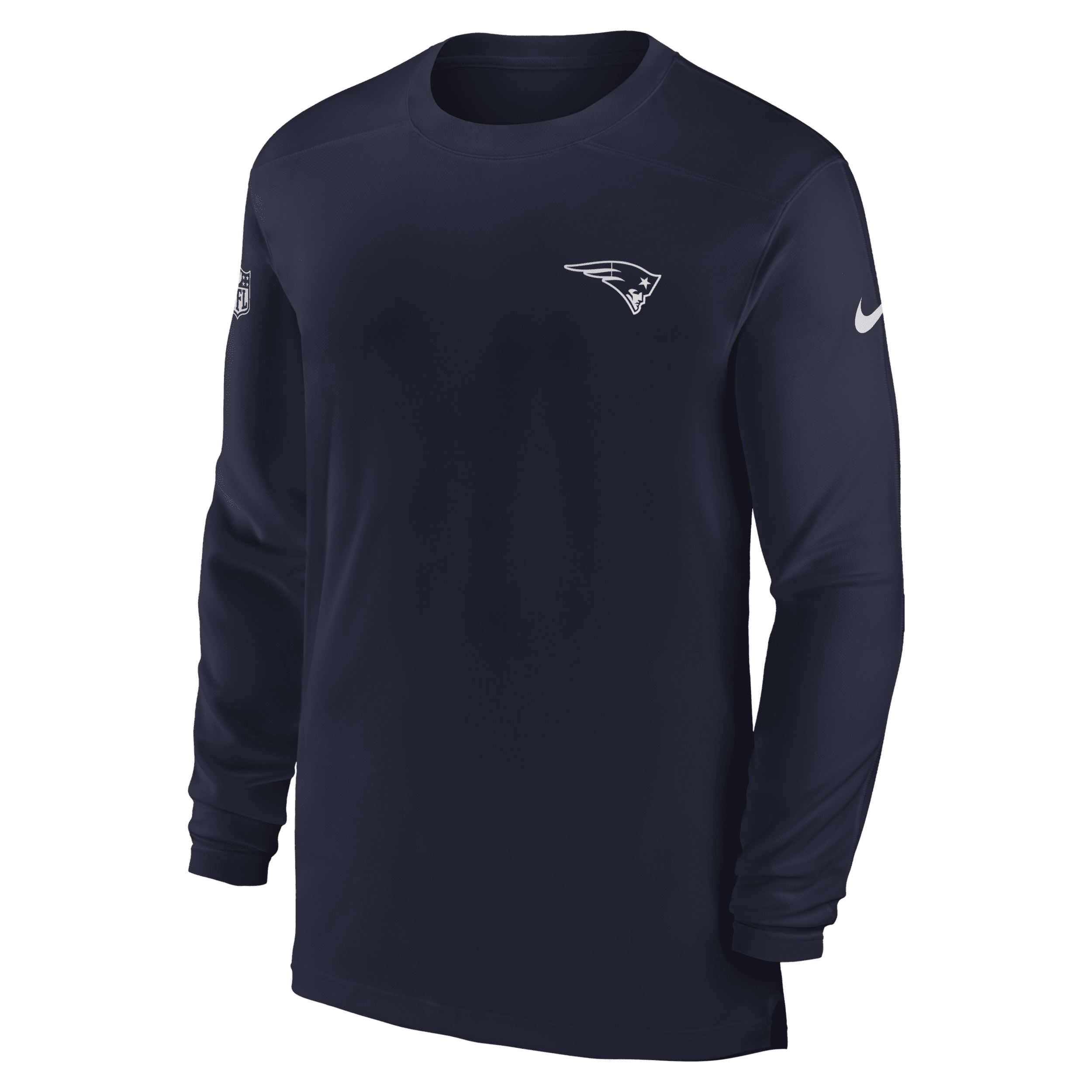Shop Nike Men's Dri-fit Sideline Coach (nfl New England Patriots) Long-sleeve Top In Blue