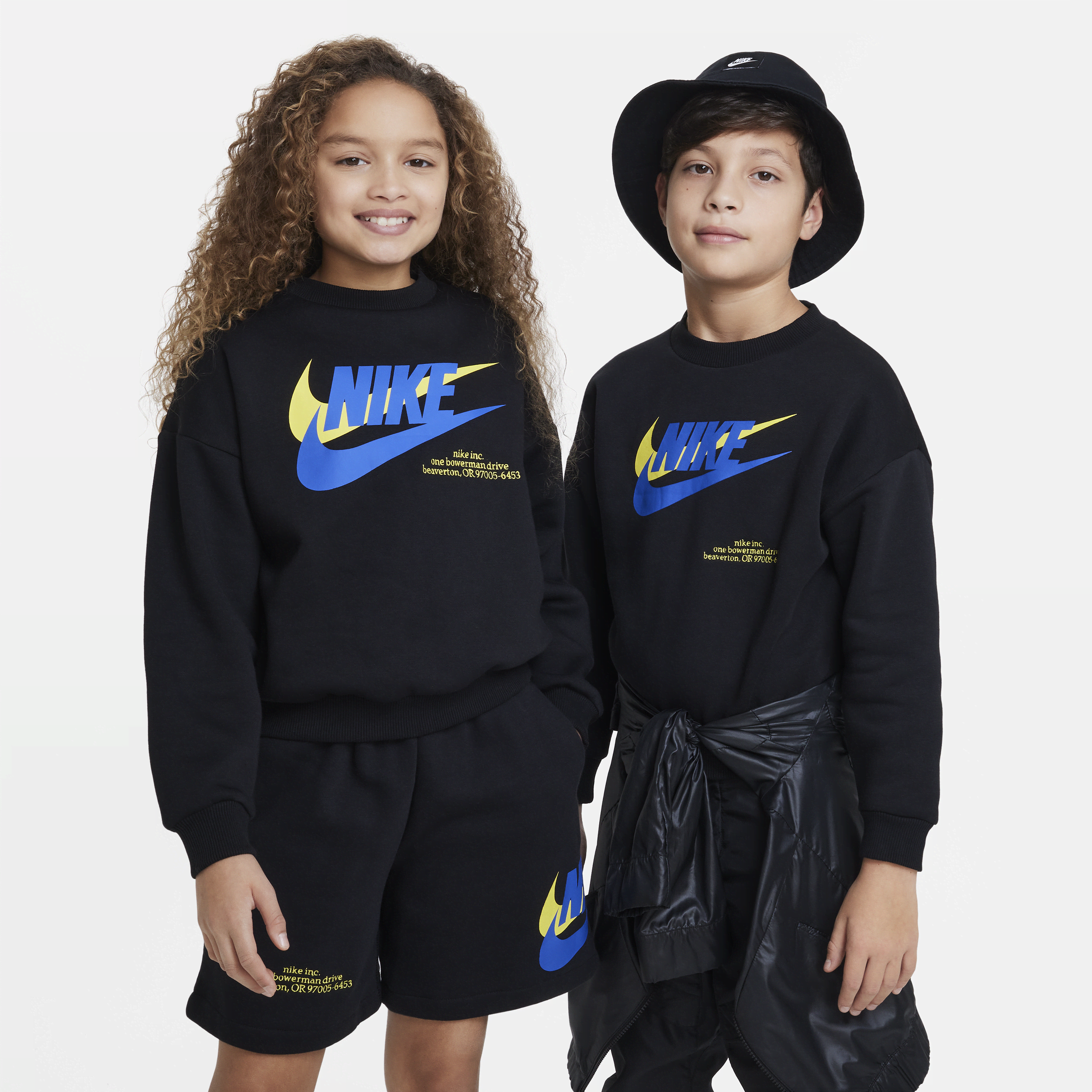 Shop Nike Sportswear Icon Fleece Big Kids' Oversized Sweatshirt In Black