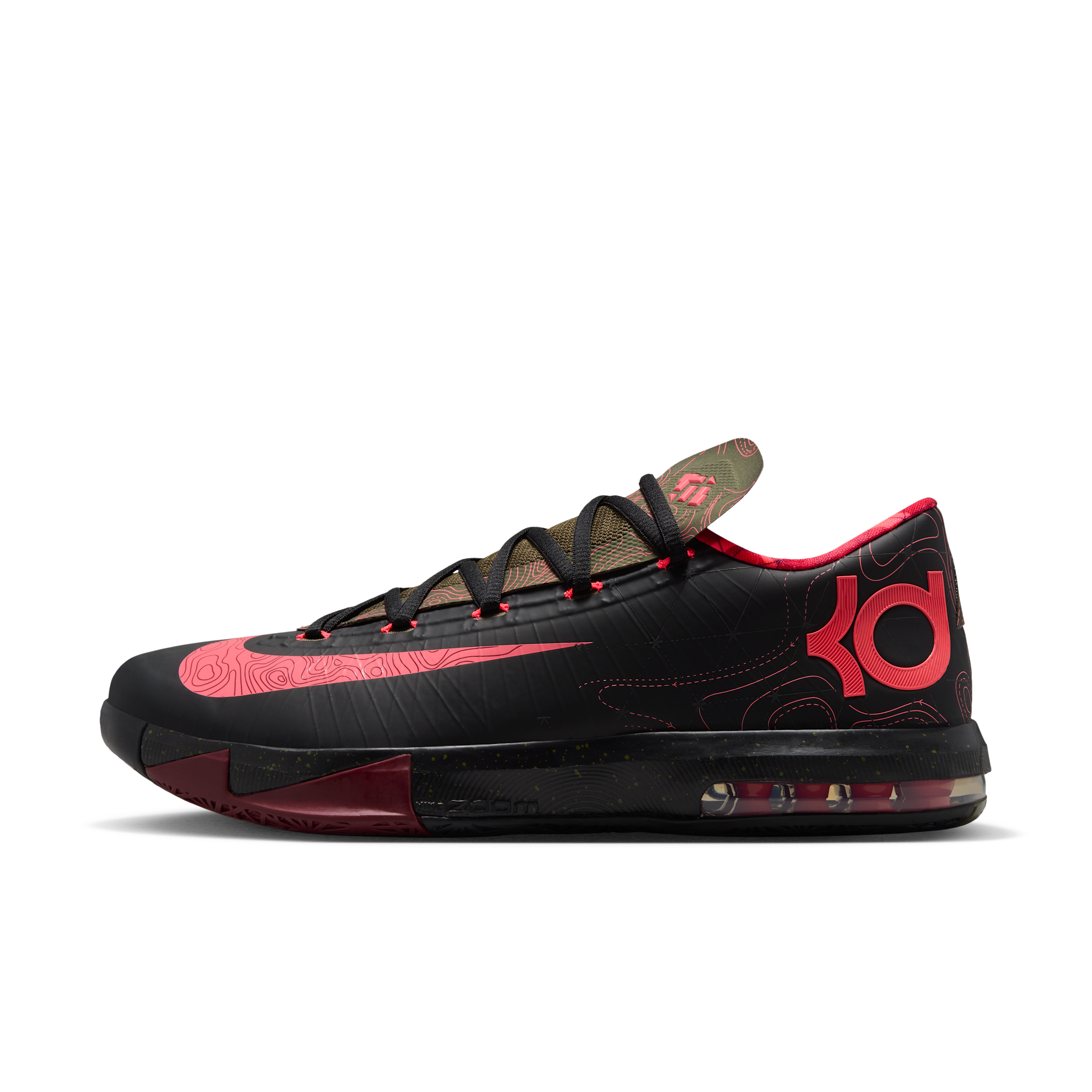 Nike Mens Kevin Durant Zoom KD Retro 6 - Basketball Shoes Green/Red/Black