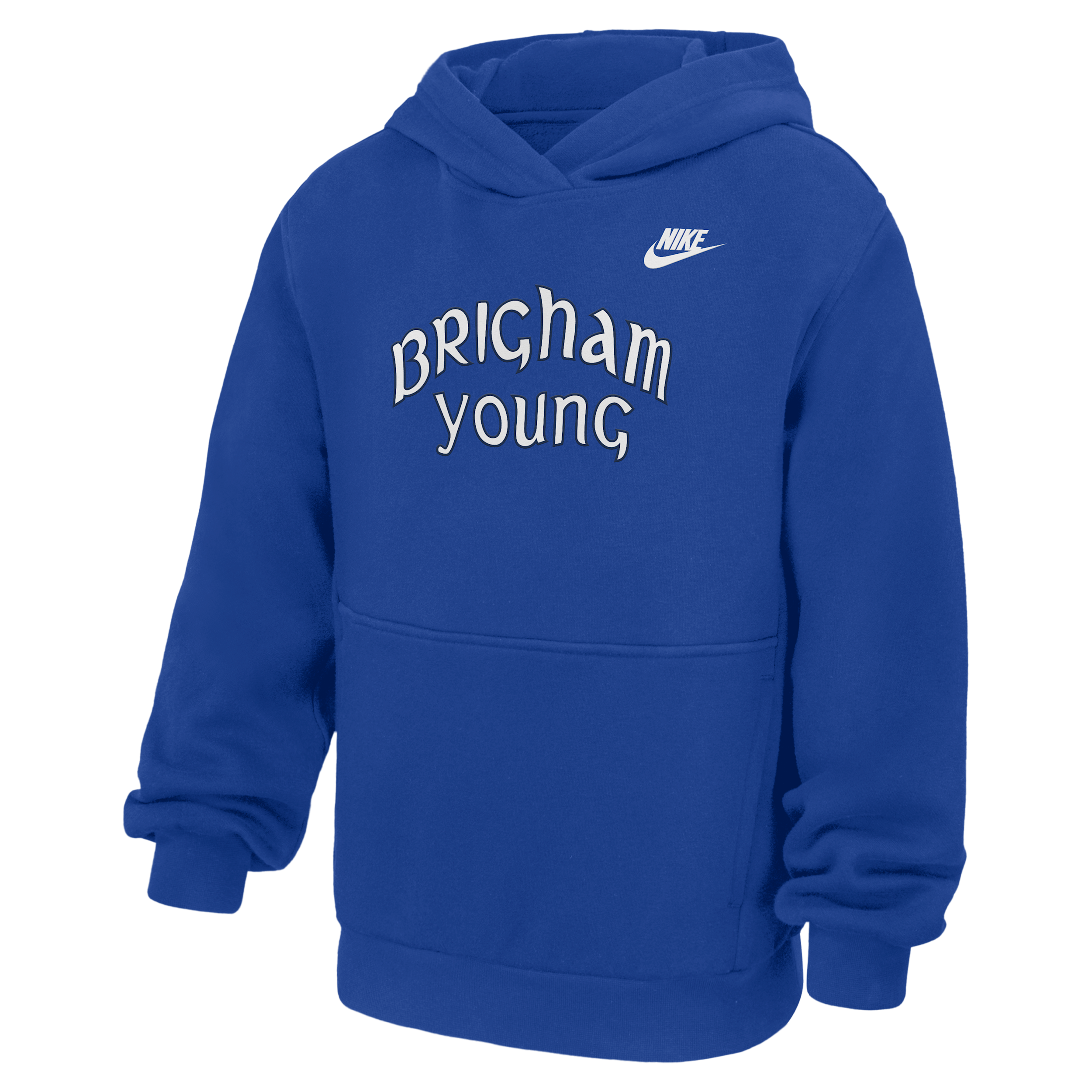 BYU Cougars Club Big Kids' Nike Pullover Fleece Hoodie in Blue | B31670P407BGYU-RYL