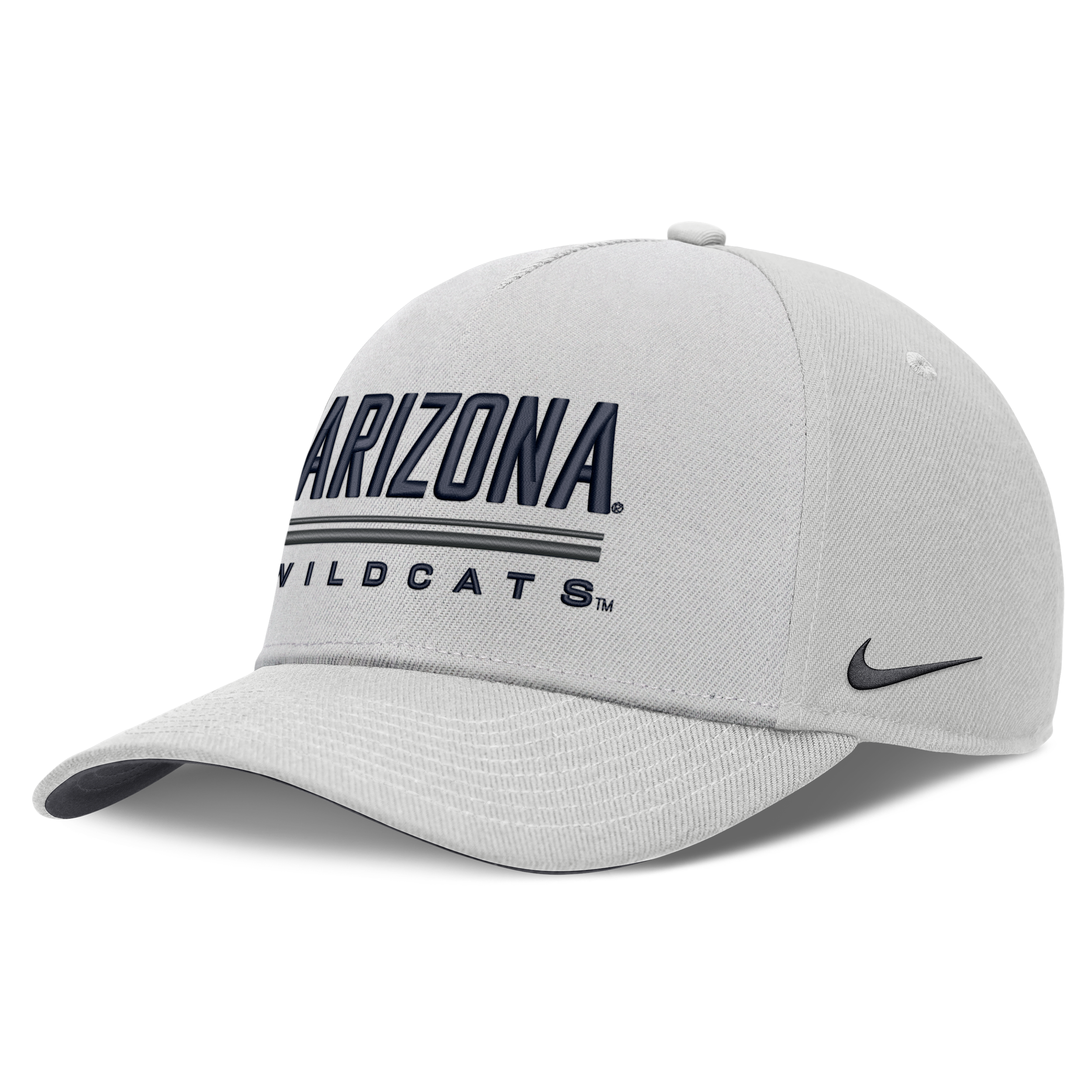 Arizona Sideline Practice Rise Nike Men's Dri-FIT College Adjustable Hat in Grey | NC060BBUAN-RKB