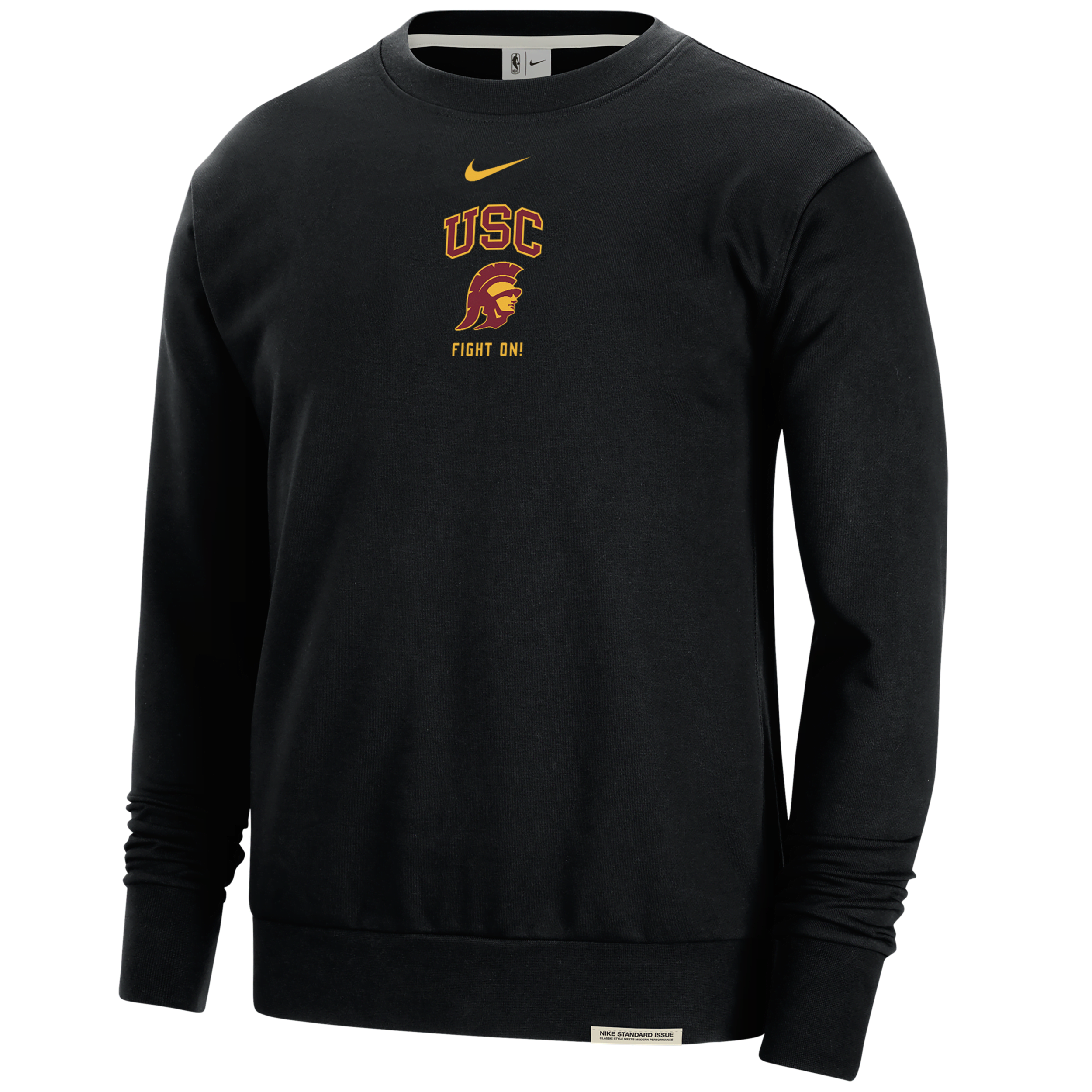 Nike Usc Standard Issue  Men's College Fleece Crew-neck Sweatshirt In Black