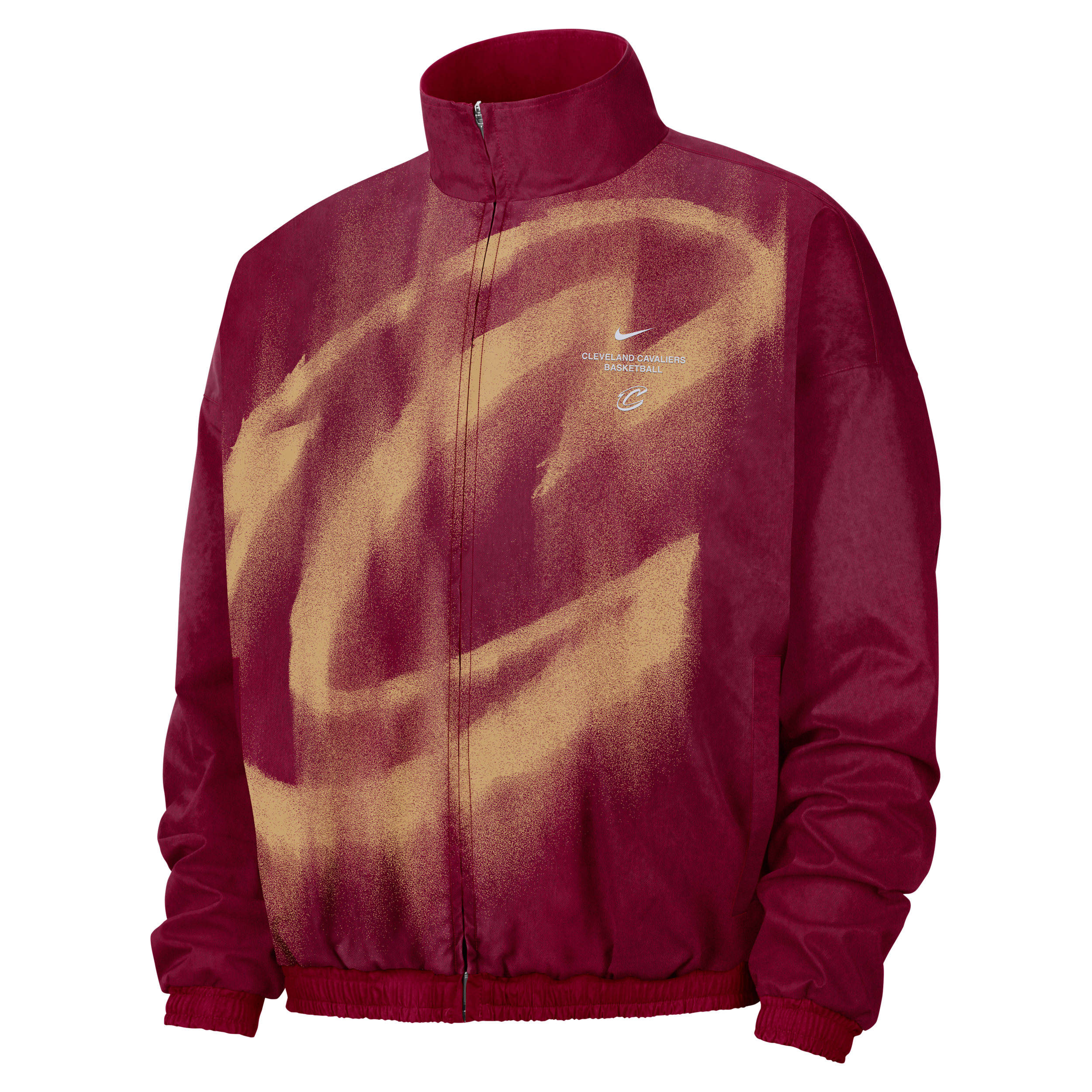 Nike Men's Wine, Gold Cleveland Cavaliers 2026 Game Theather Loud On Court Anthem Jacket - Wine, Gold