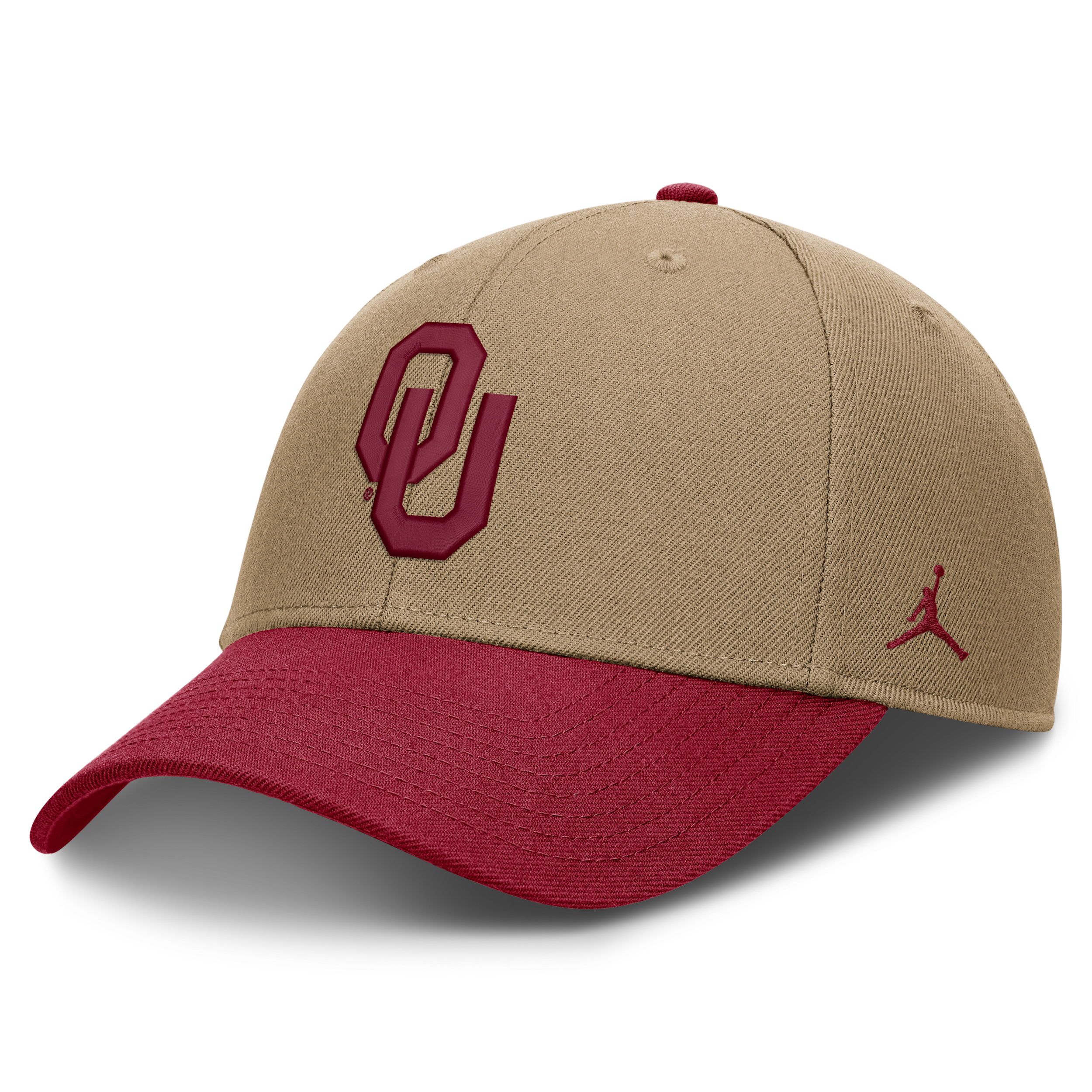 Jordan Men's and Women's Beige/Crimson Oklahoma Sooners Primetime Rise Dri-fit Adjustable Hat - Beige, Crimson