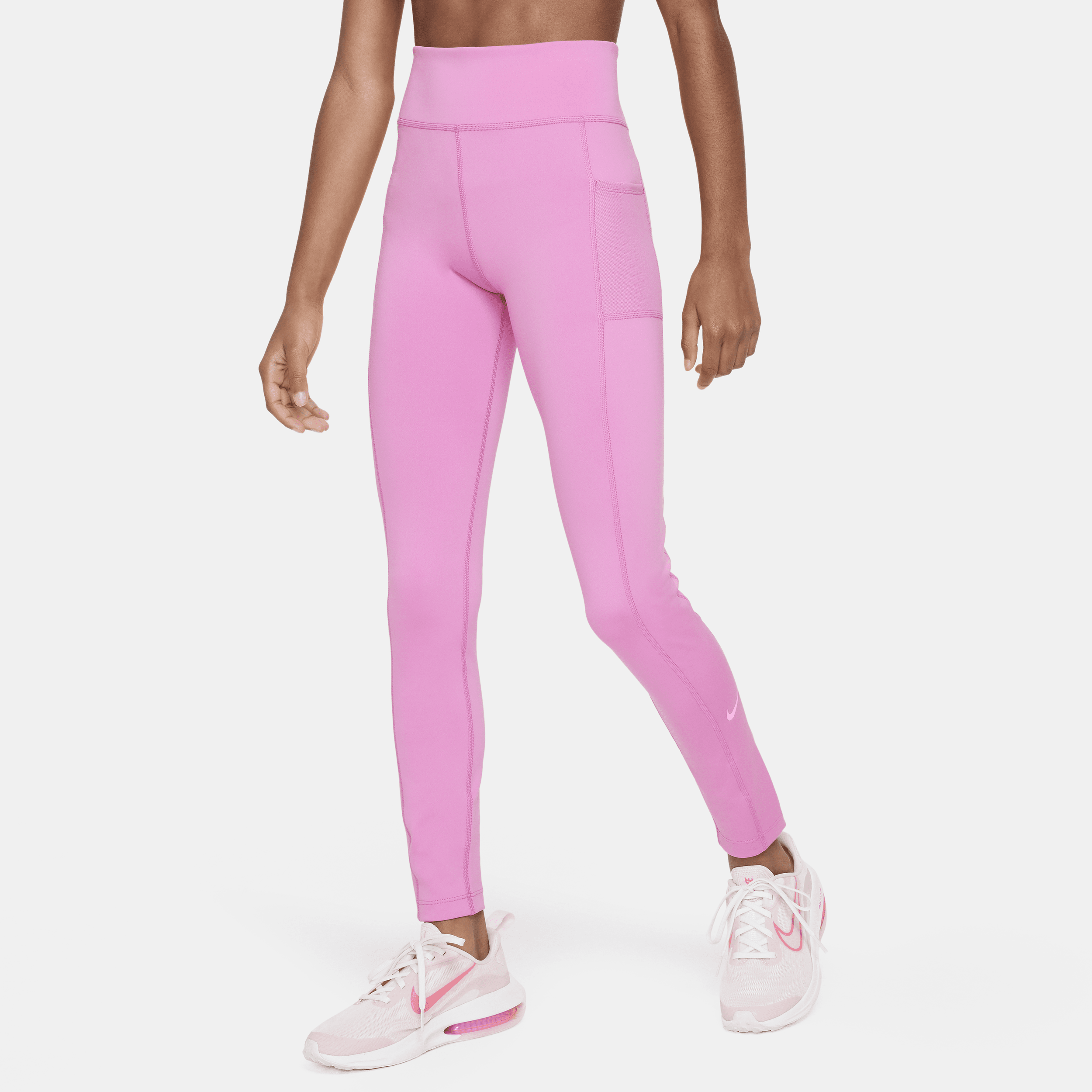 Nike Dri-fit One Big Kids' (girls') Leggings With Pockets In Red