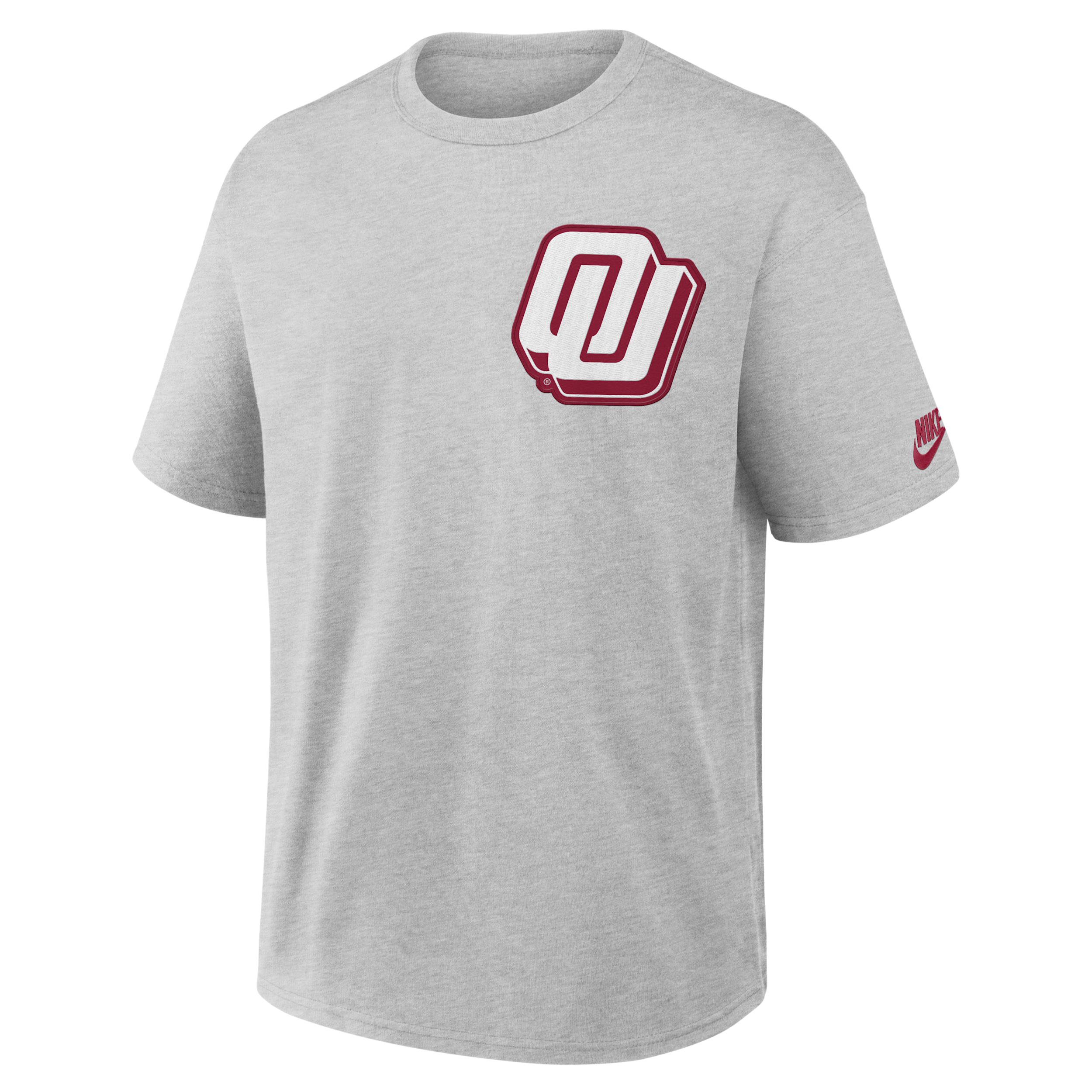 Men's Nike Heather Gray Oklahoma Sooners Legacy Logo Max90 T-Shirt, Size: 2XL, Grey