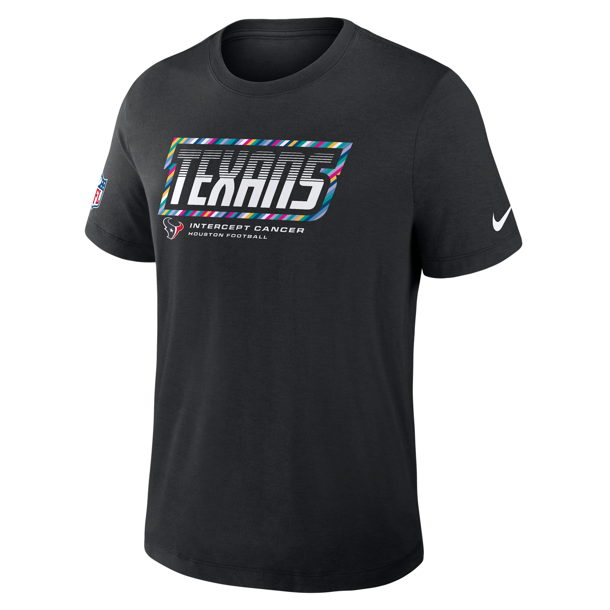 Houston Texans Crucial Catch Sideline Nike Men's Dri-FIT NFL T-Shirt in Black | 034J00AZUD-F9R